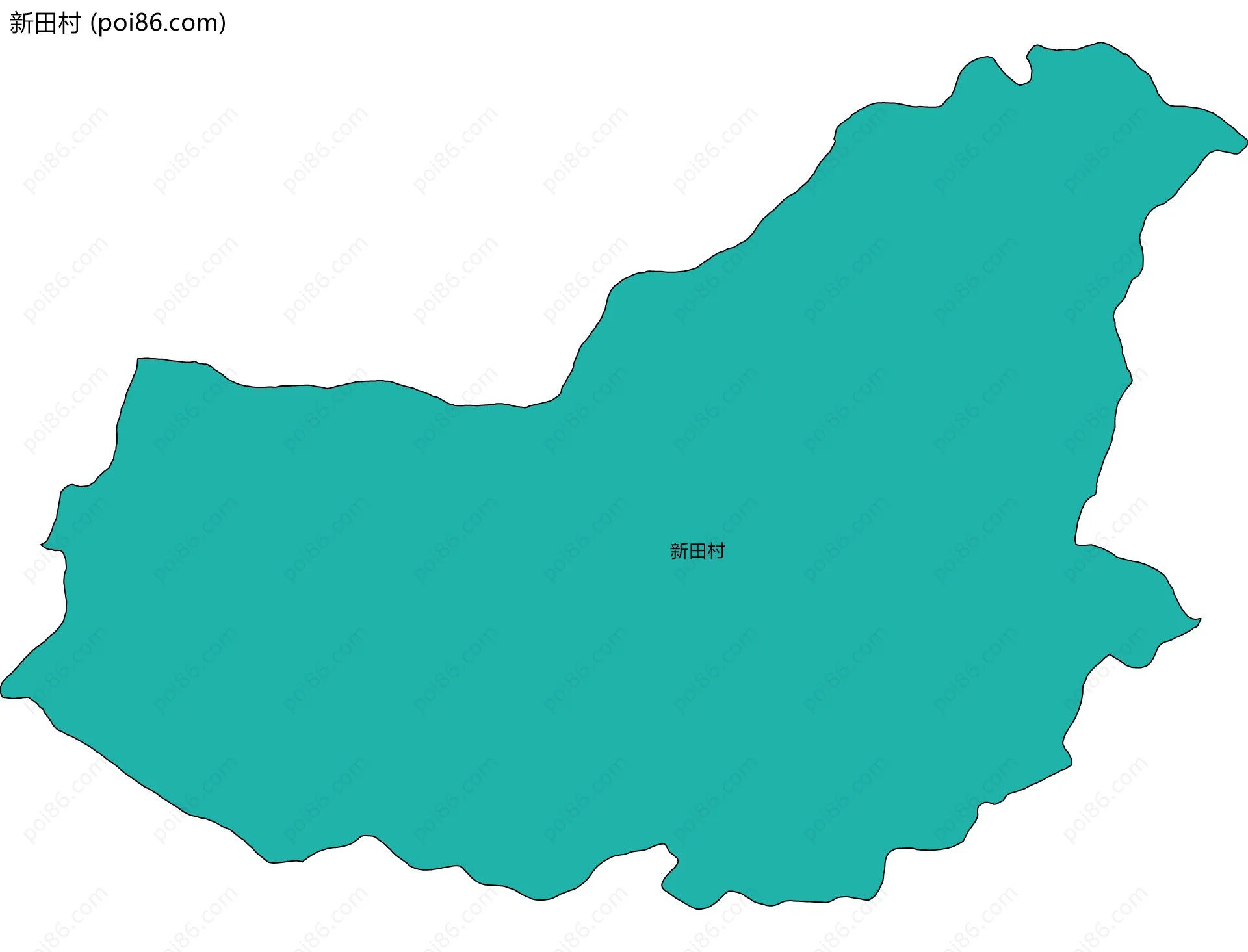 新田村边界地图