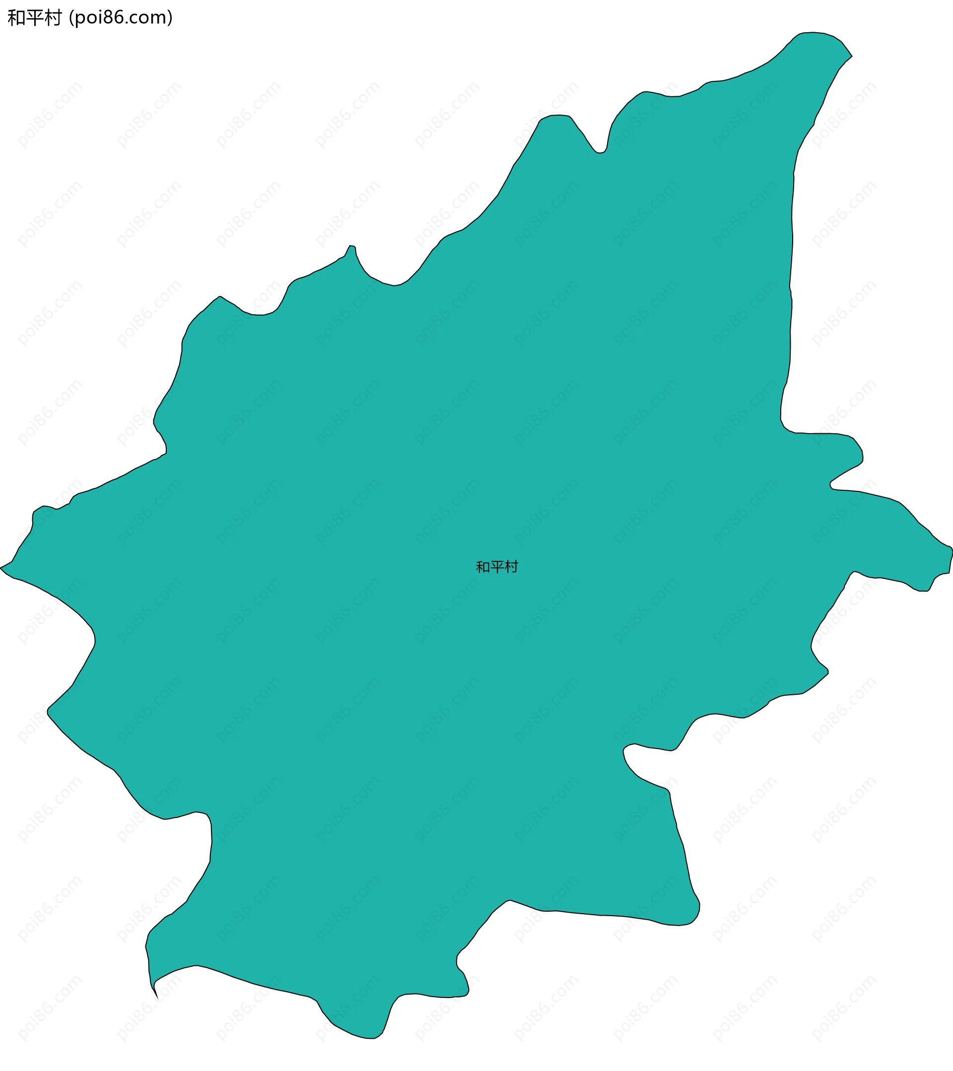 和平村边界地图