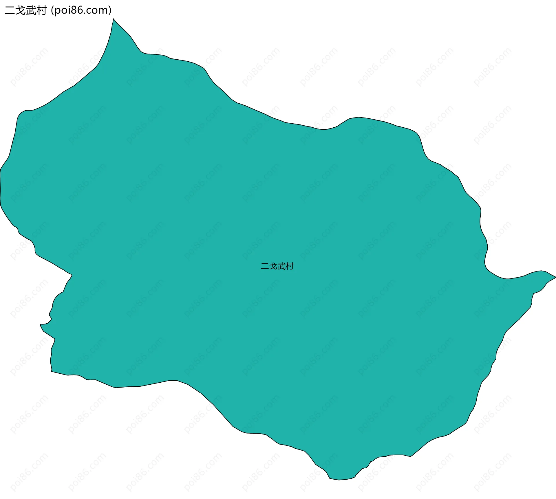 二戈武村边界地图