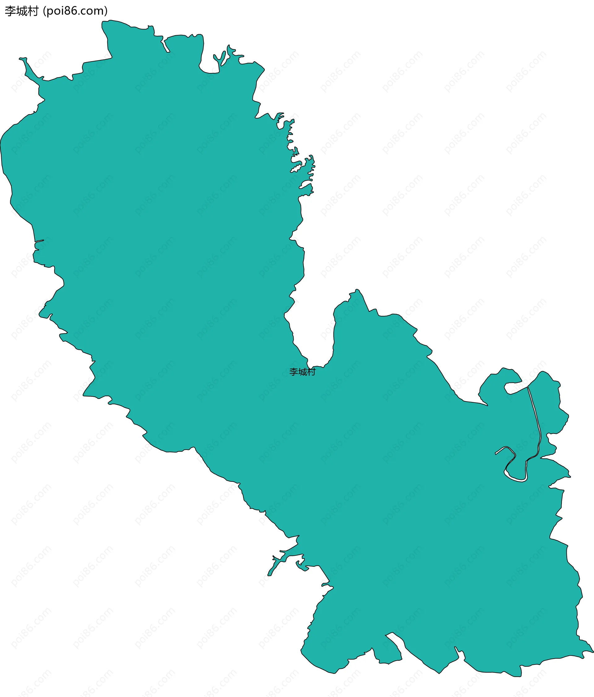 李城村边界地图