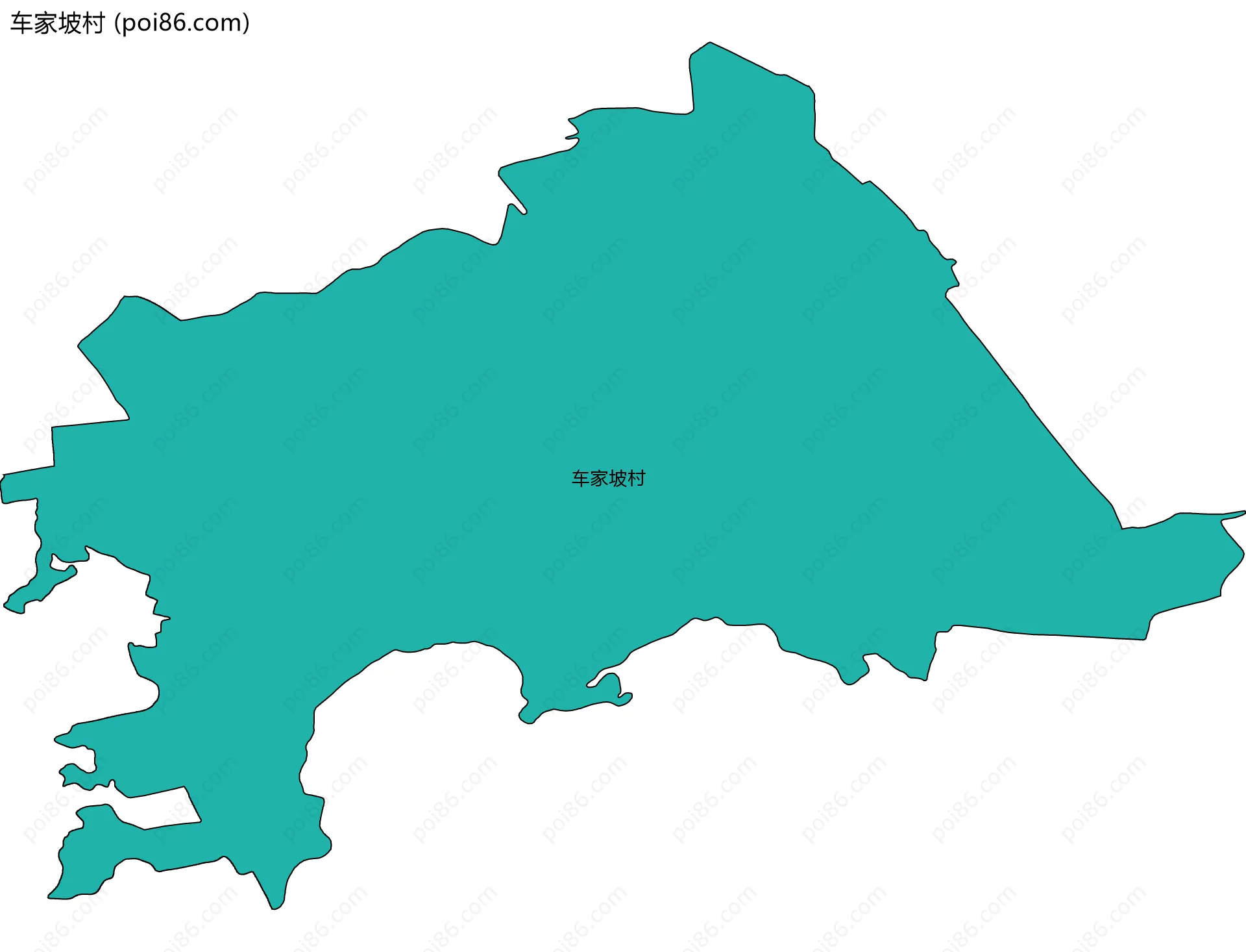 车家坡村边界地图