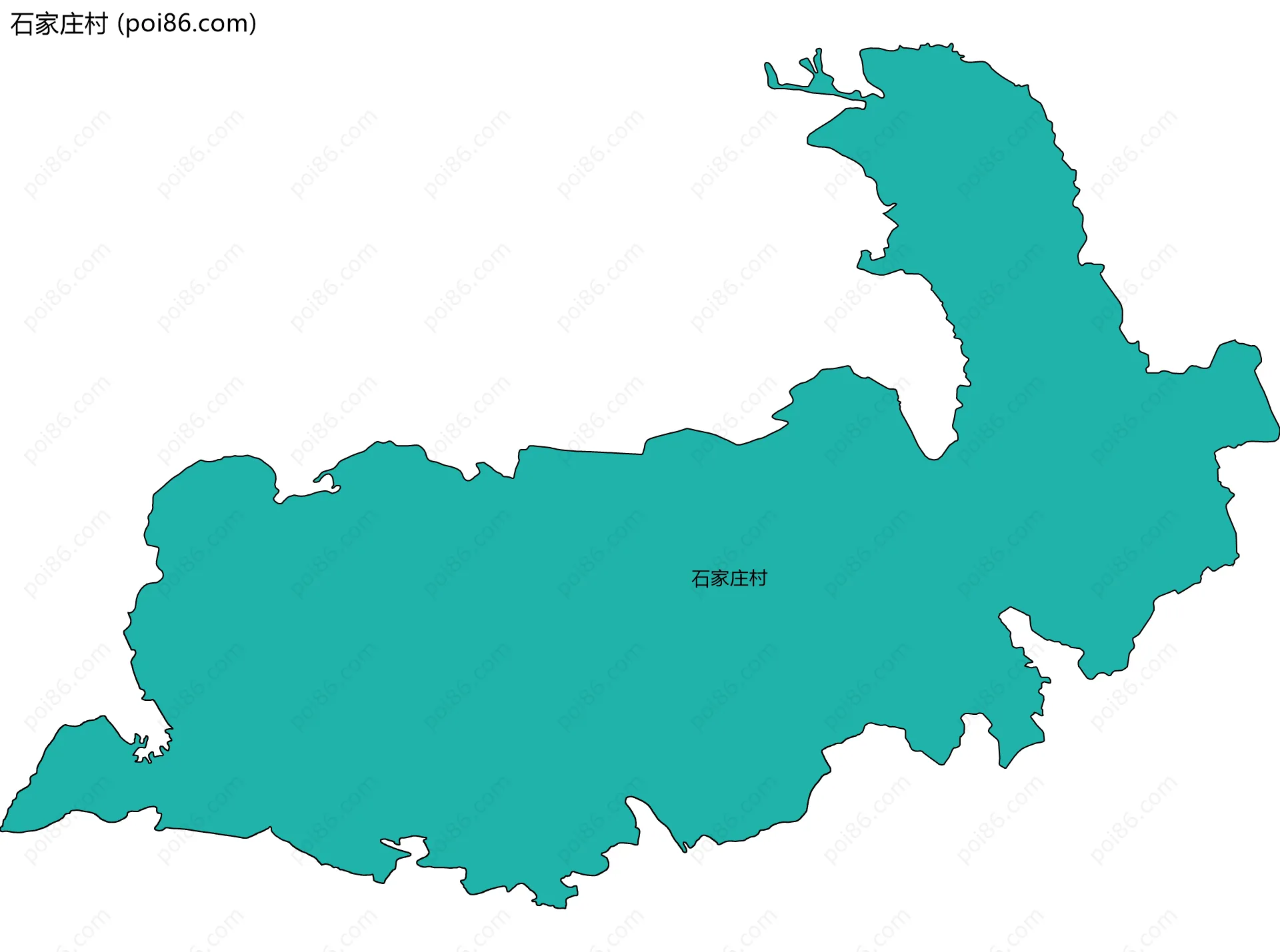 石家庄村边界地图