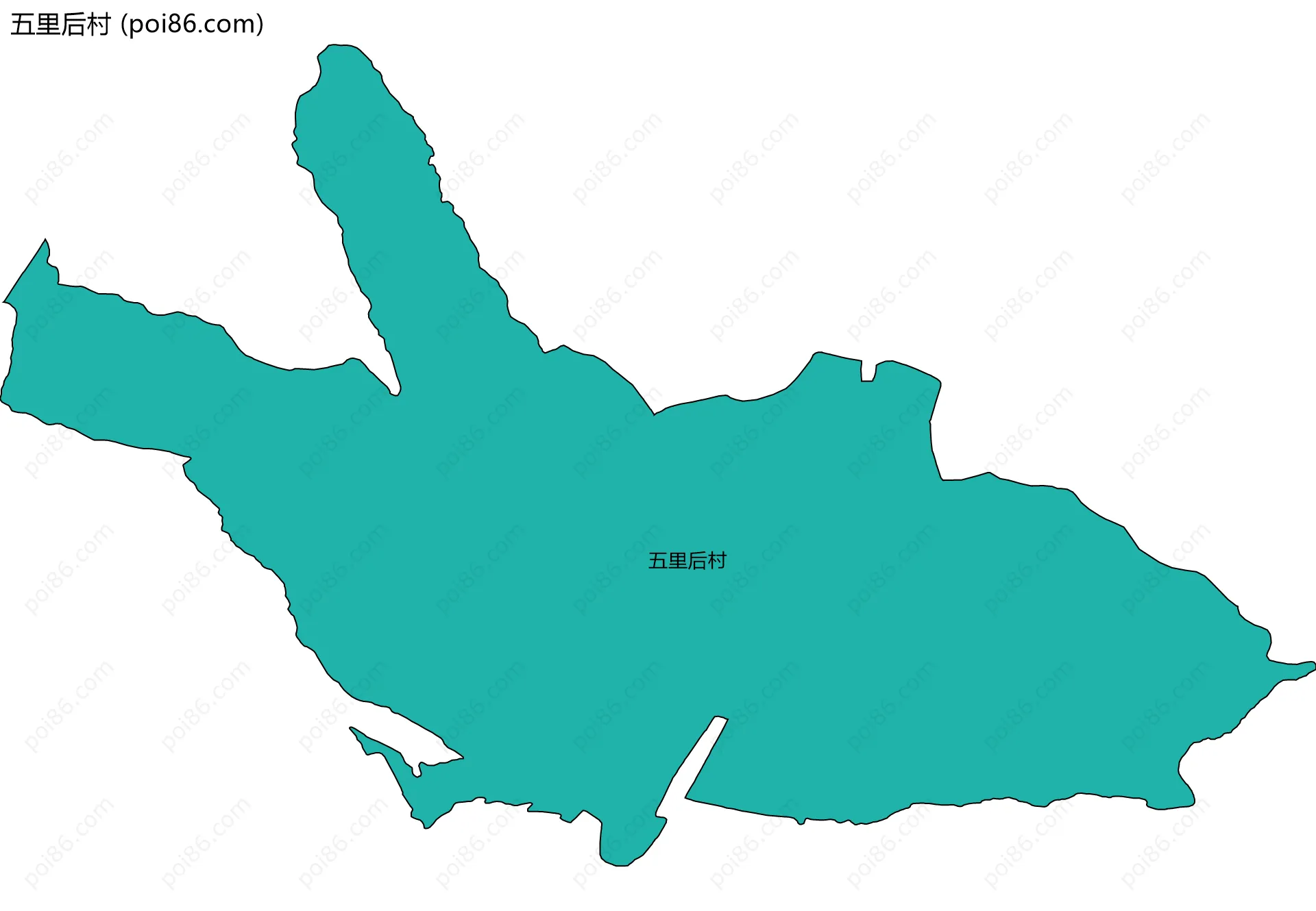 五里后村边界地图