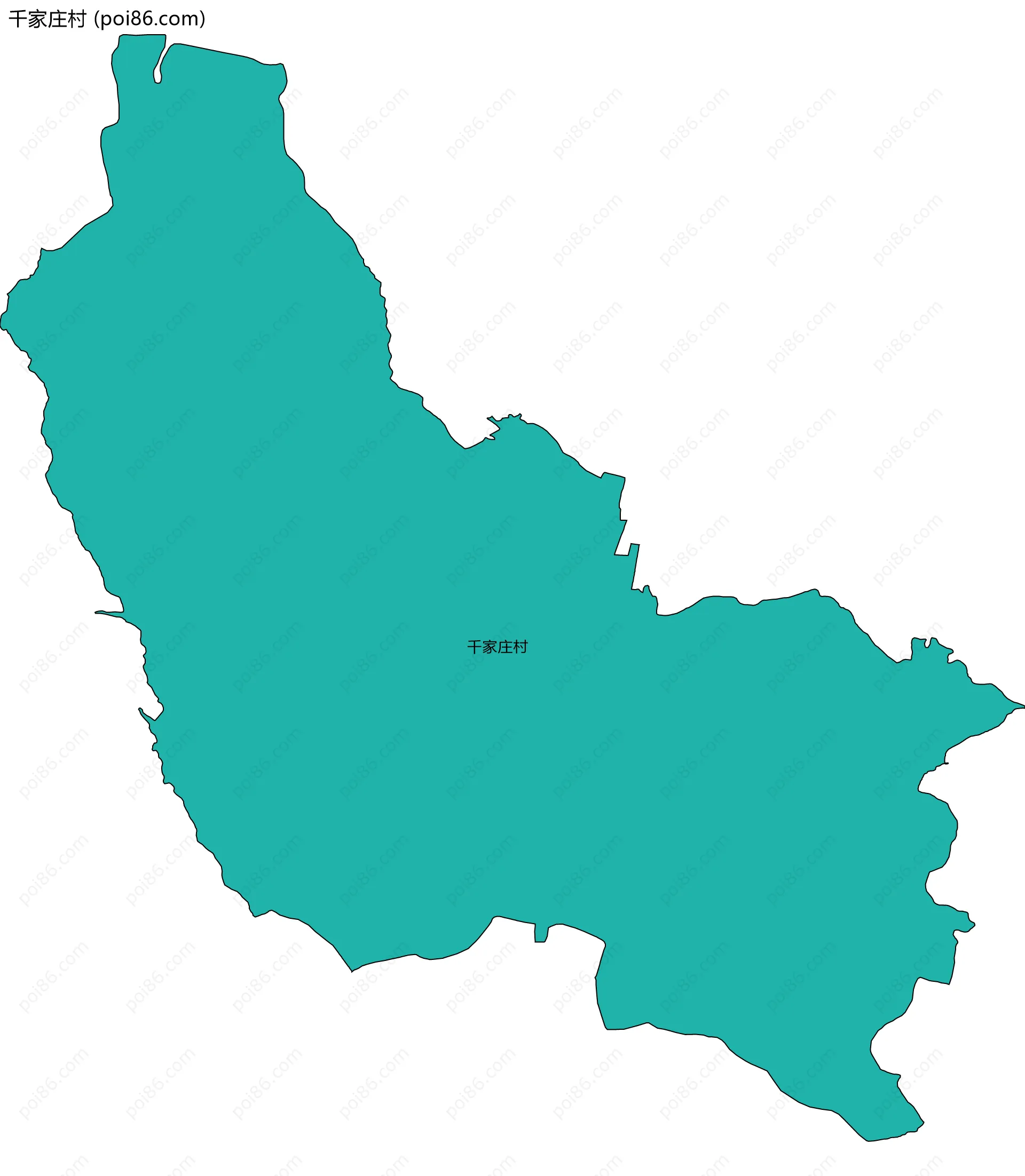 千家庄村边界地图