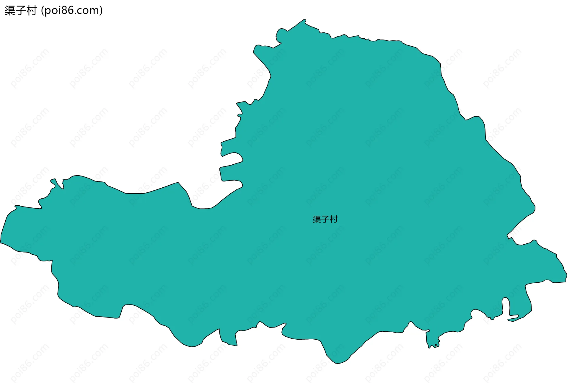 渠子村边界地图