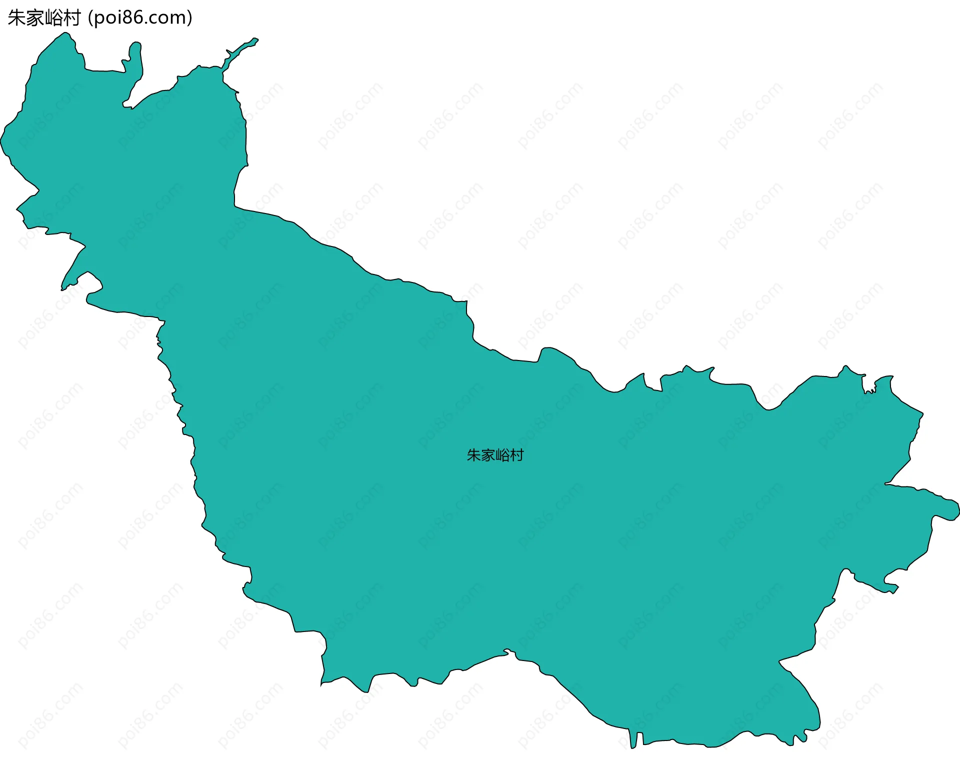 朱家峪村边界地图