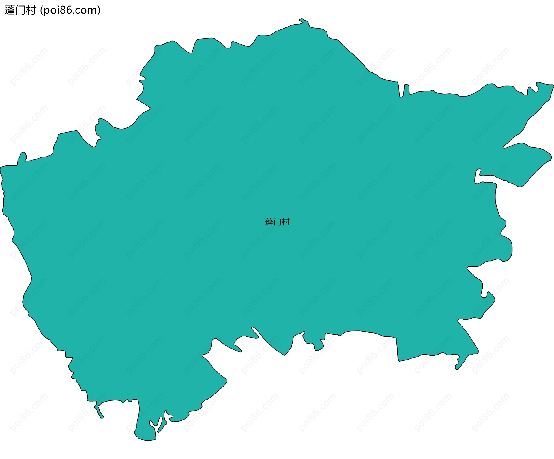 蓬门村边界地图