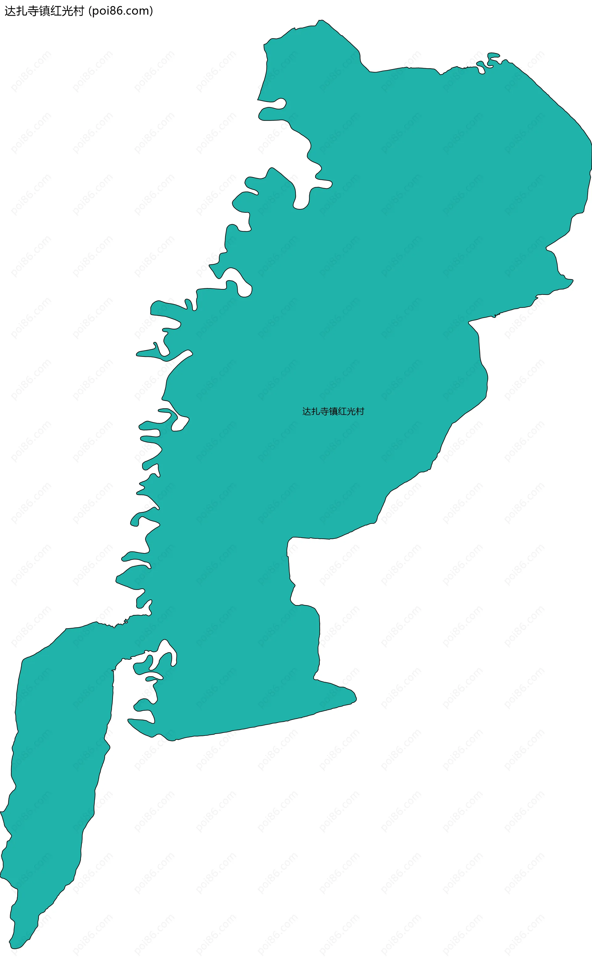 达扎寺镇红光村边界地图