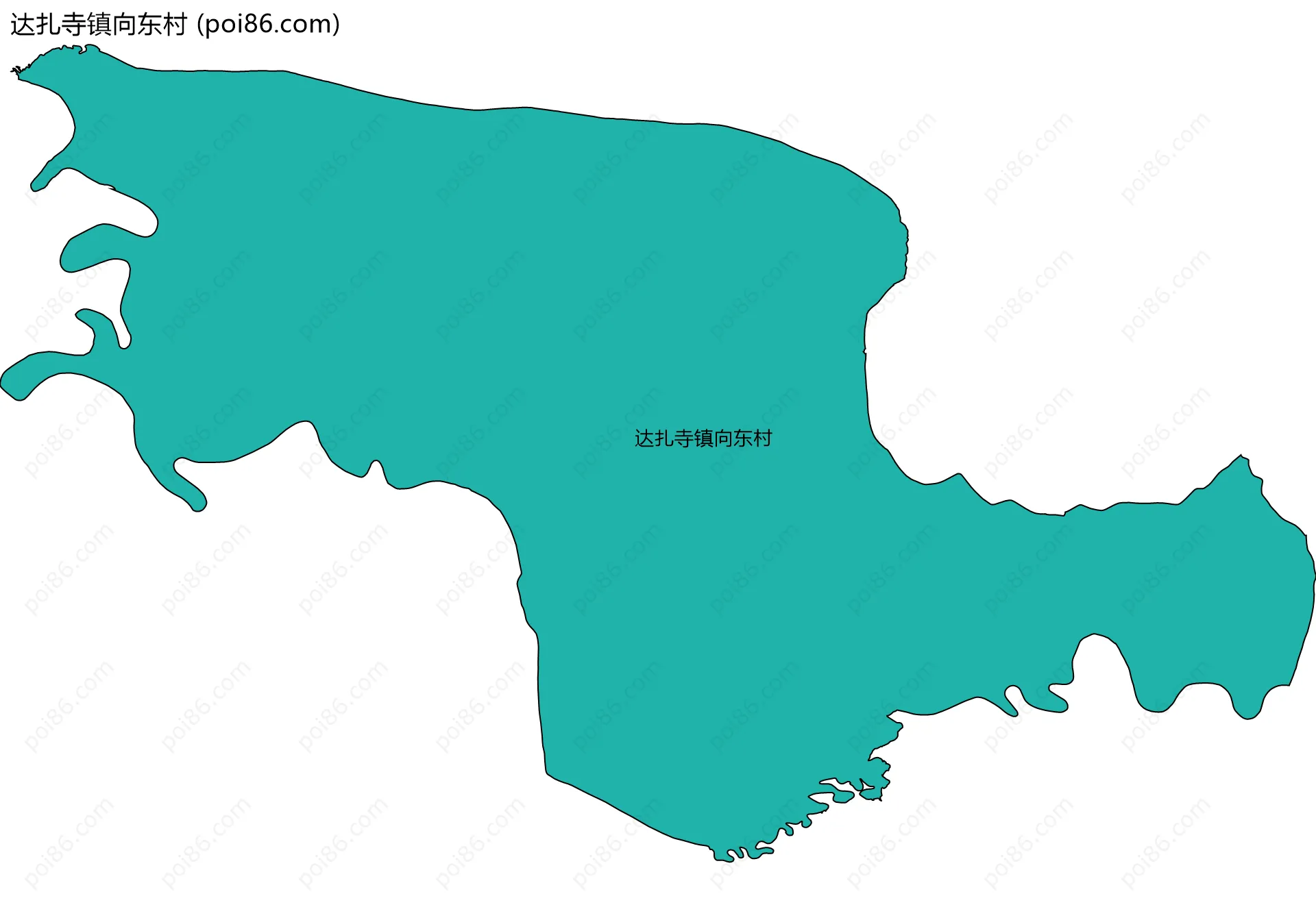 达扎寺镇向东村边界地图