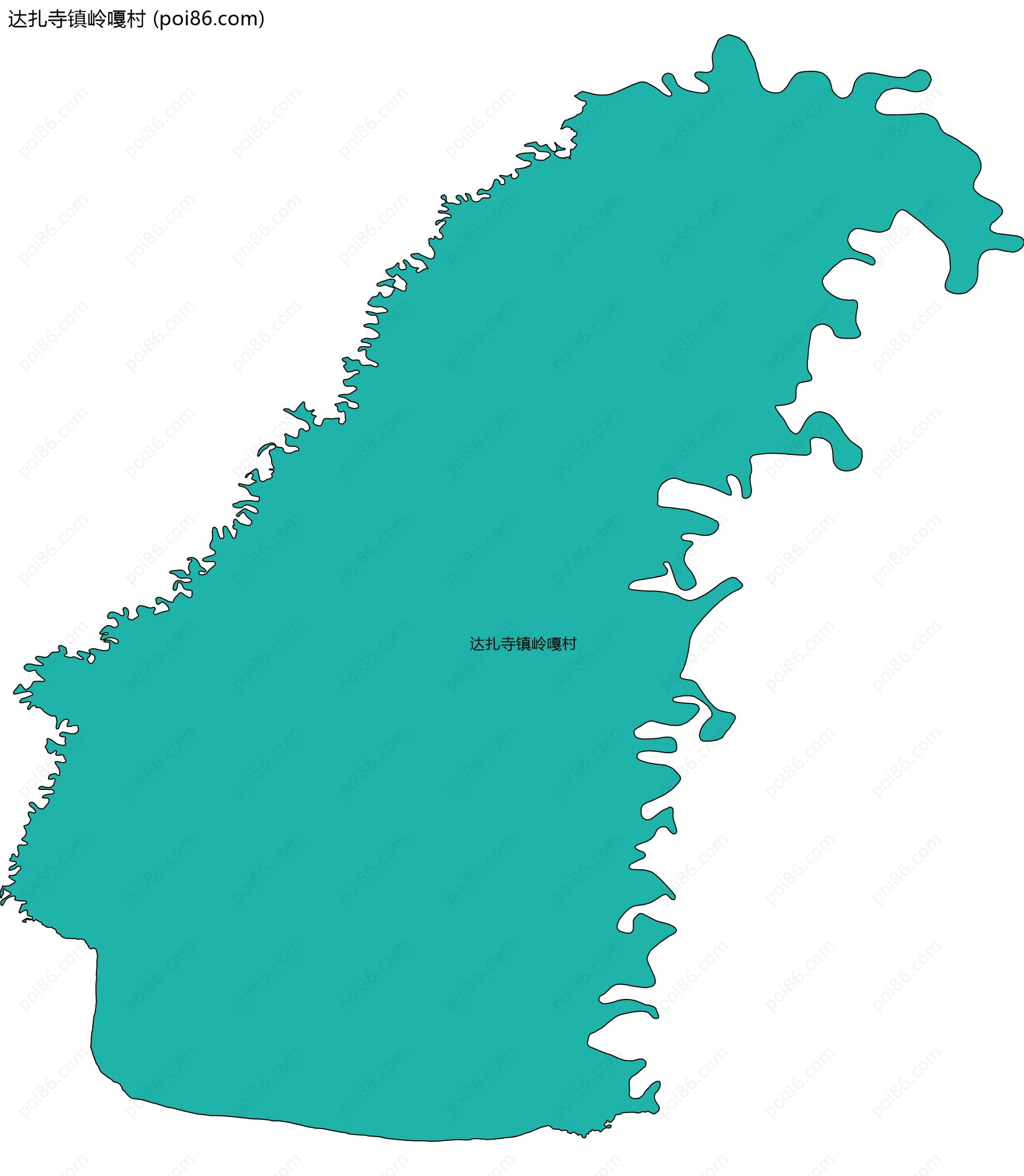 达扎寺镇岭嘎村边界地图