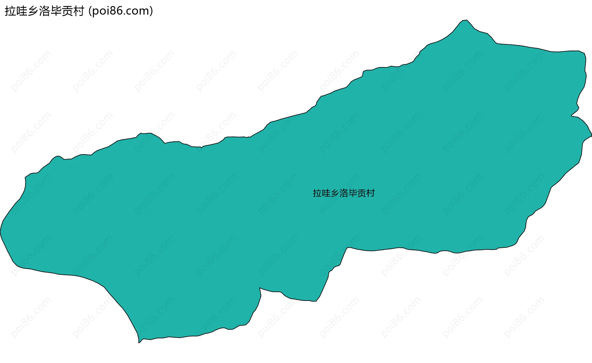 拉哇乡洛毕贡村边界地图