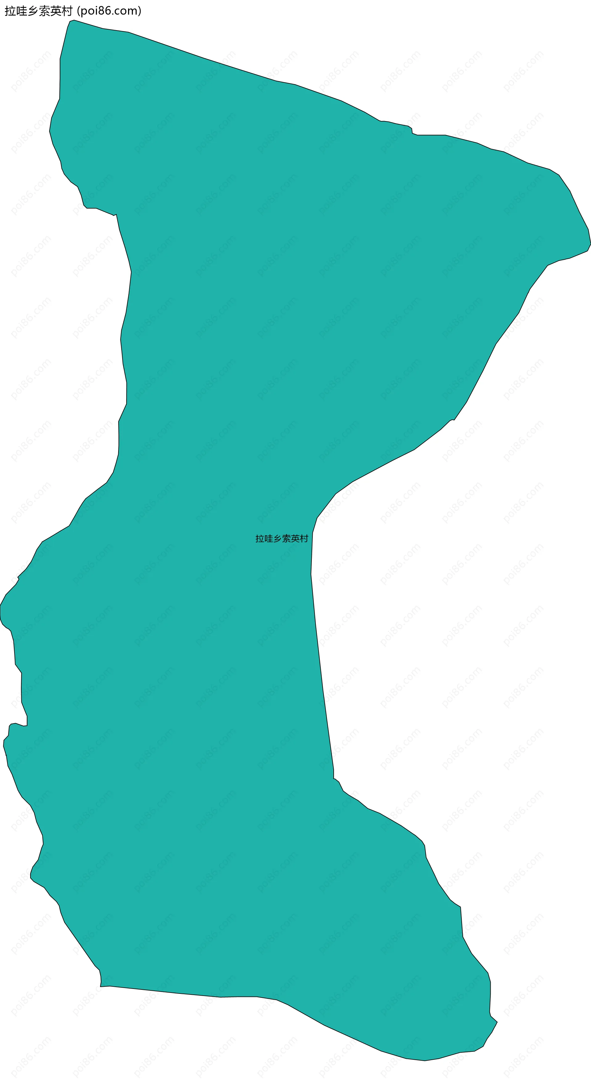 拉哇乡索英村边界地图