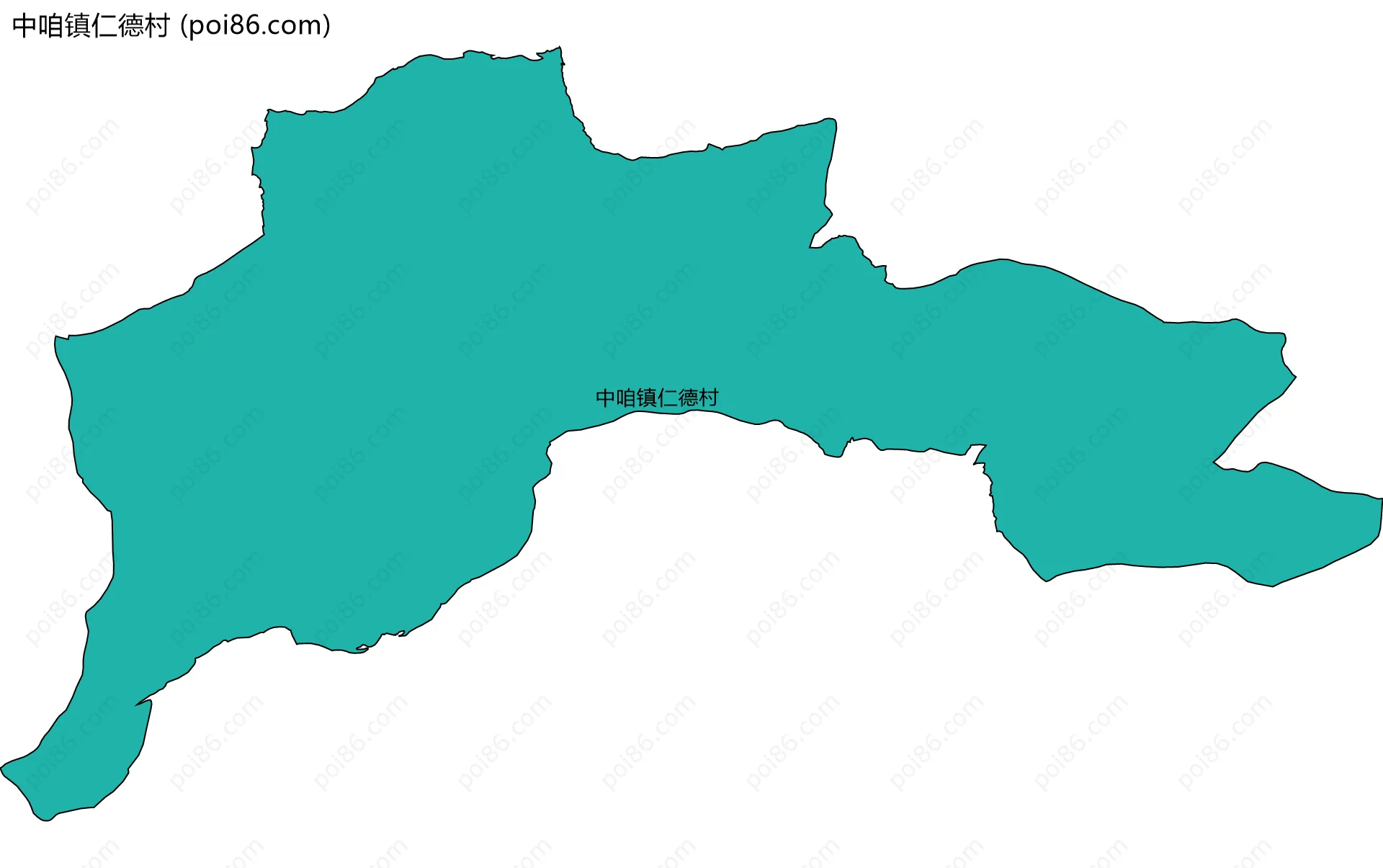 中咱镇仁德村边界地图