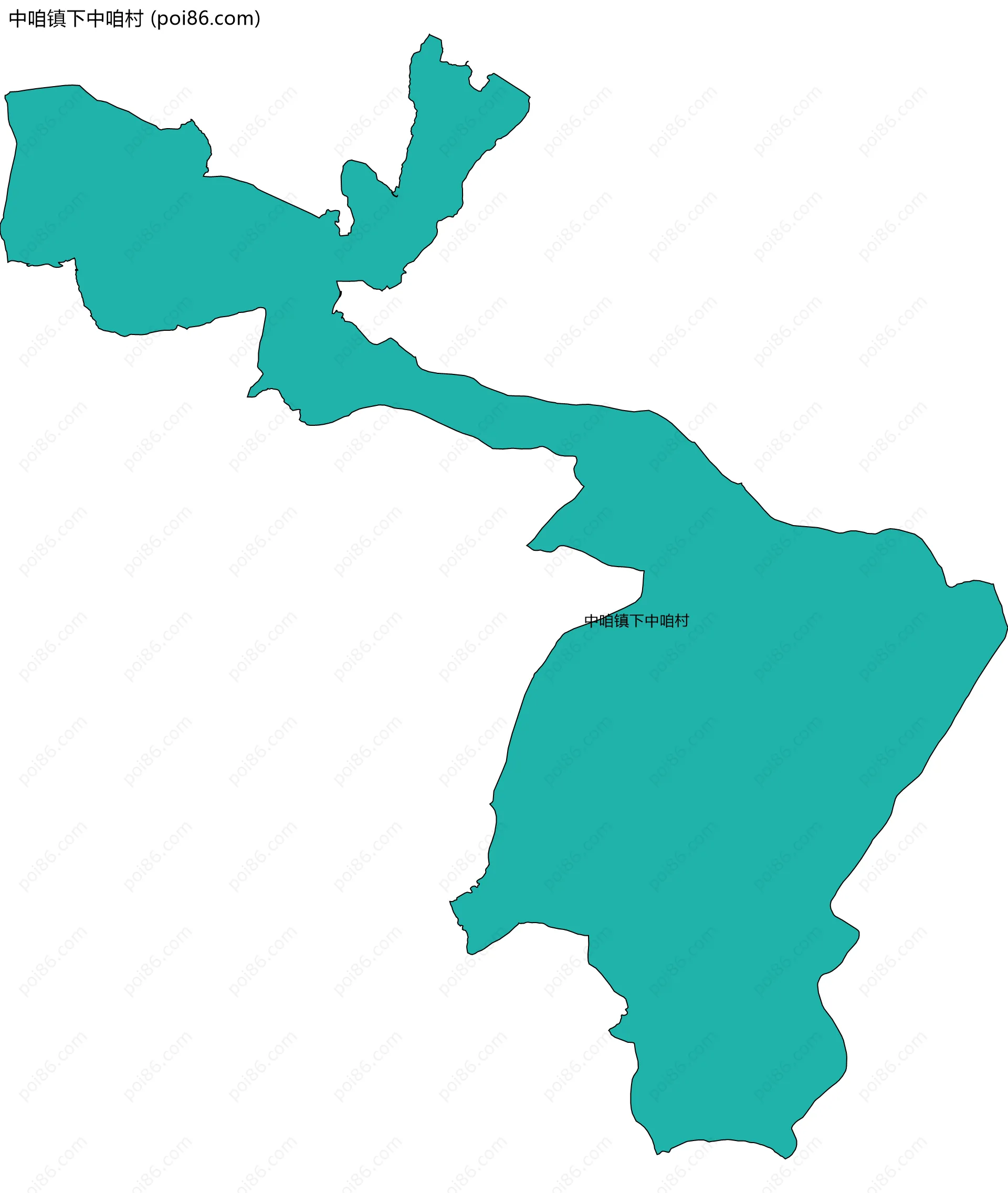 中咱镇下中咱村边界地图
