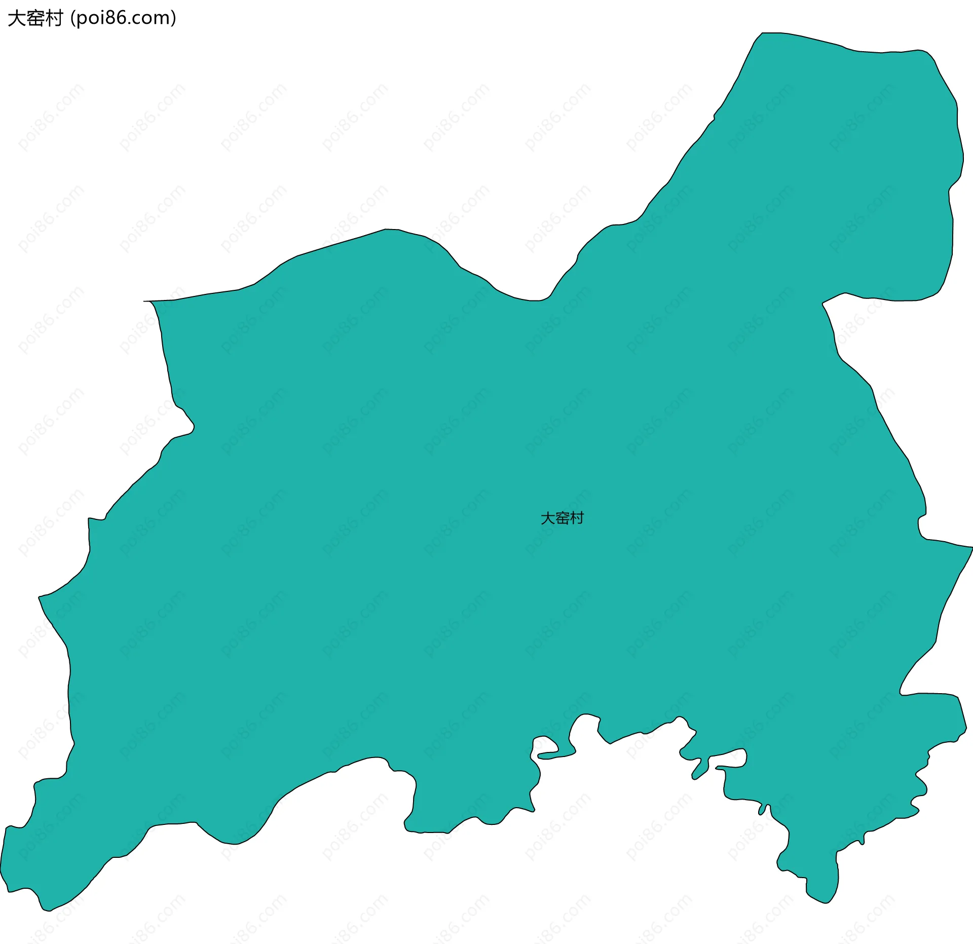 大窑村边界地图