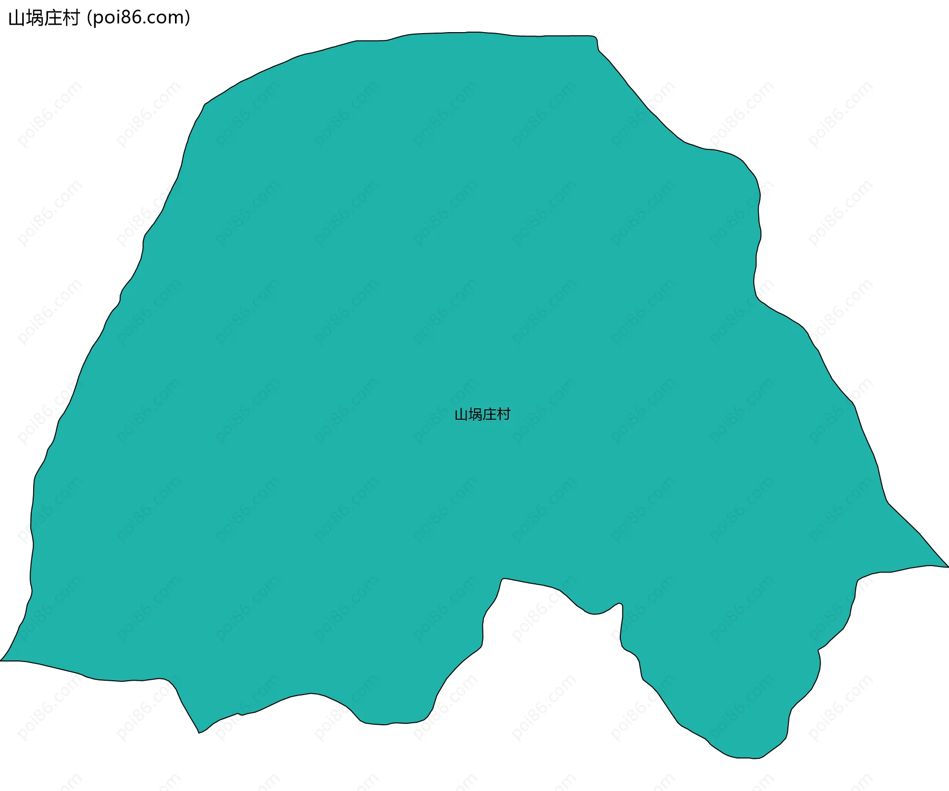 山埚庄村边界地图