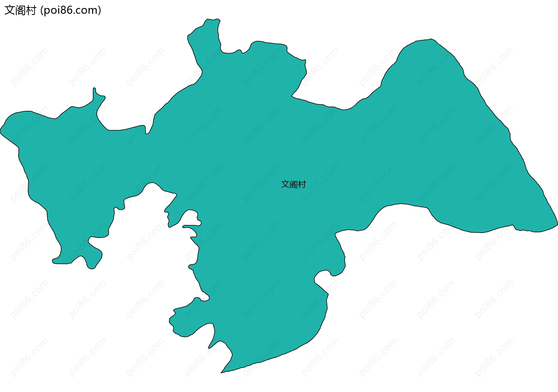 文阁村边界地图