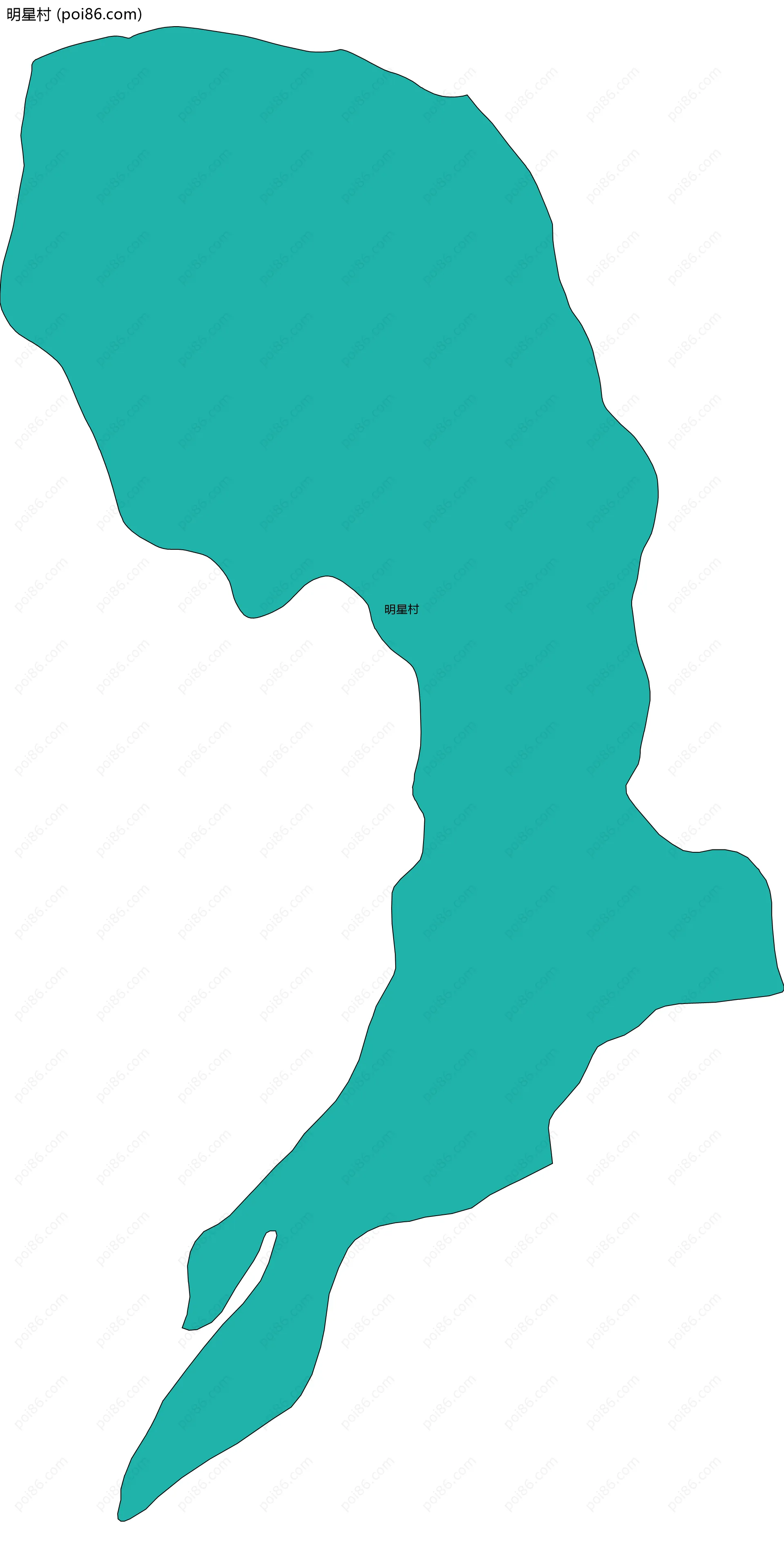 明星村边界地图