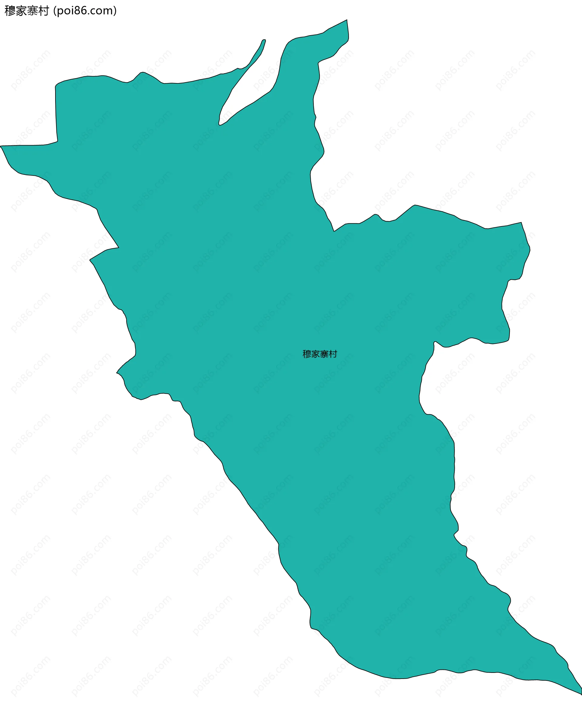 穆家寨村边界地图