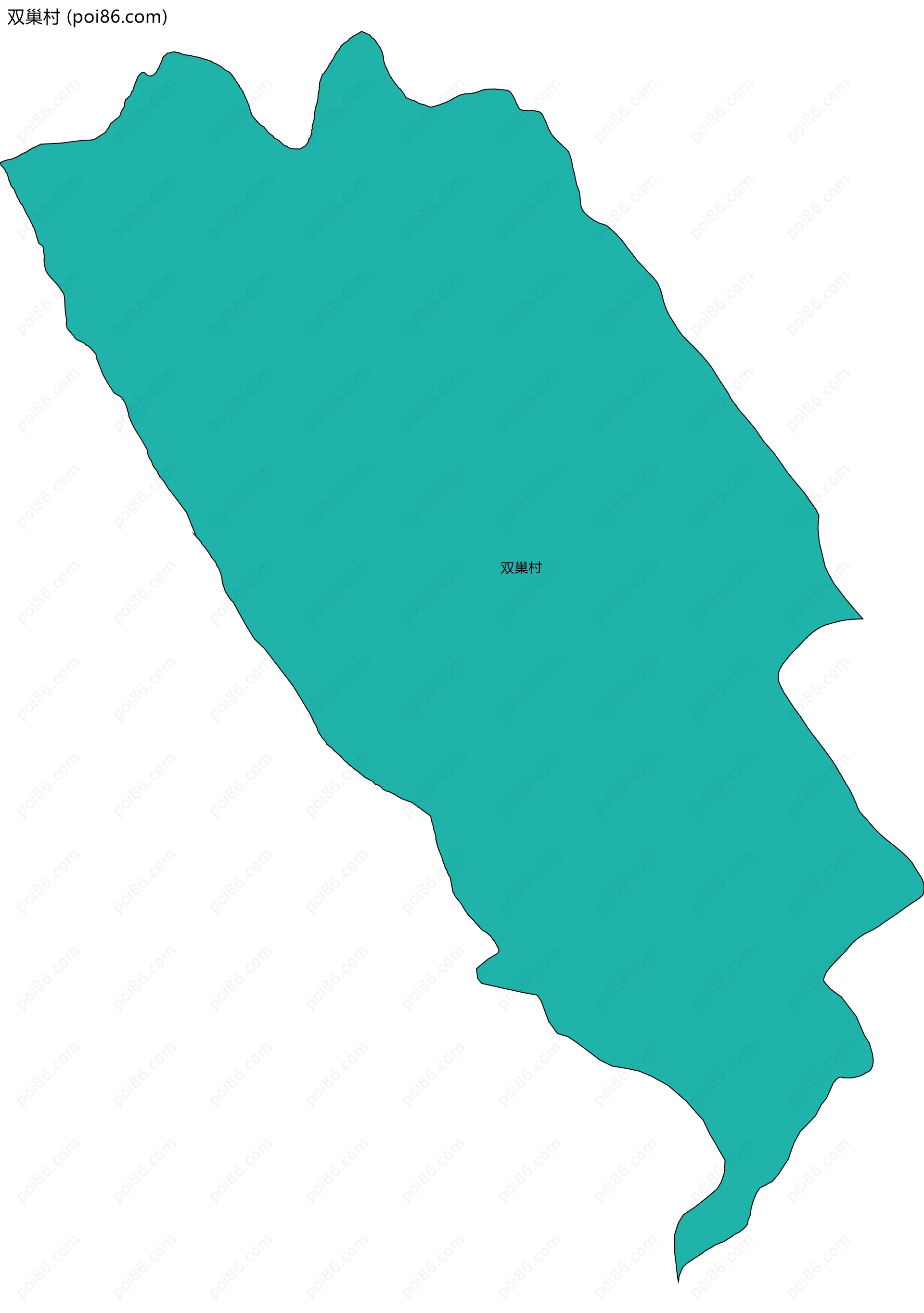双巢村边界地图