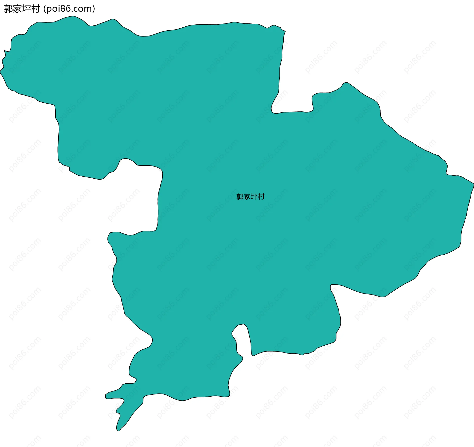 郭家坪村边界地图