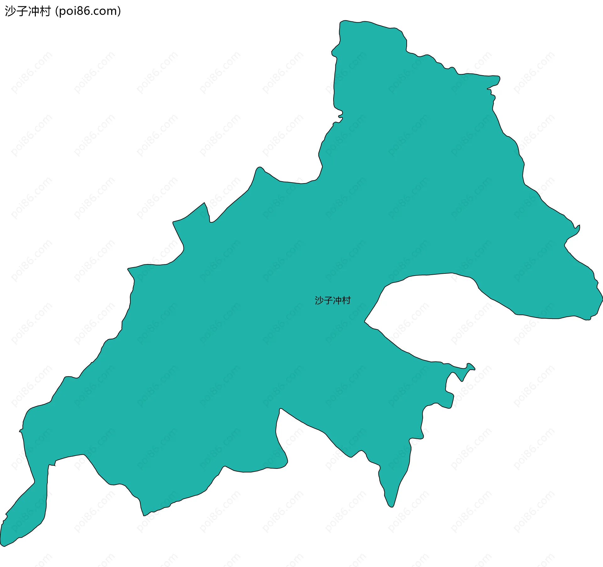 沙子冲村边界地图