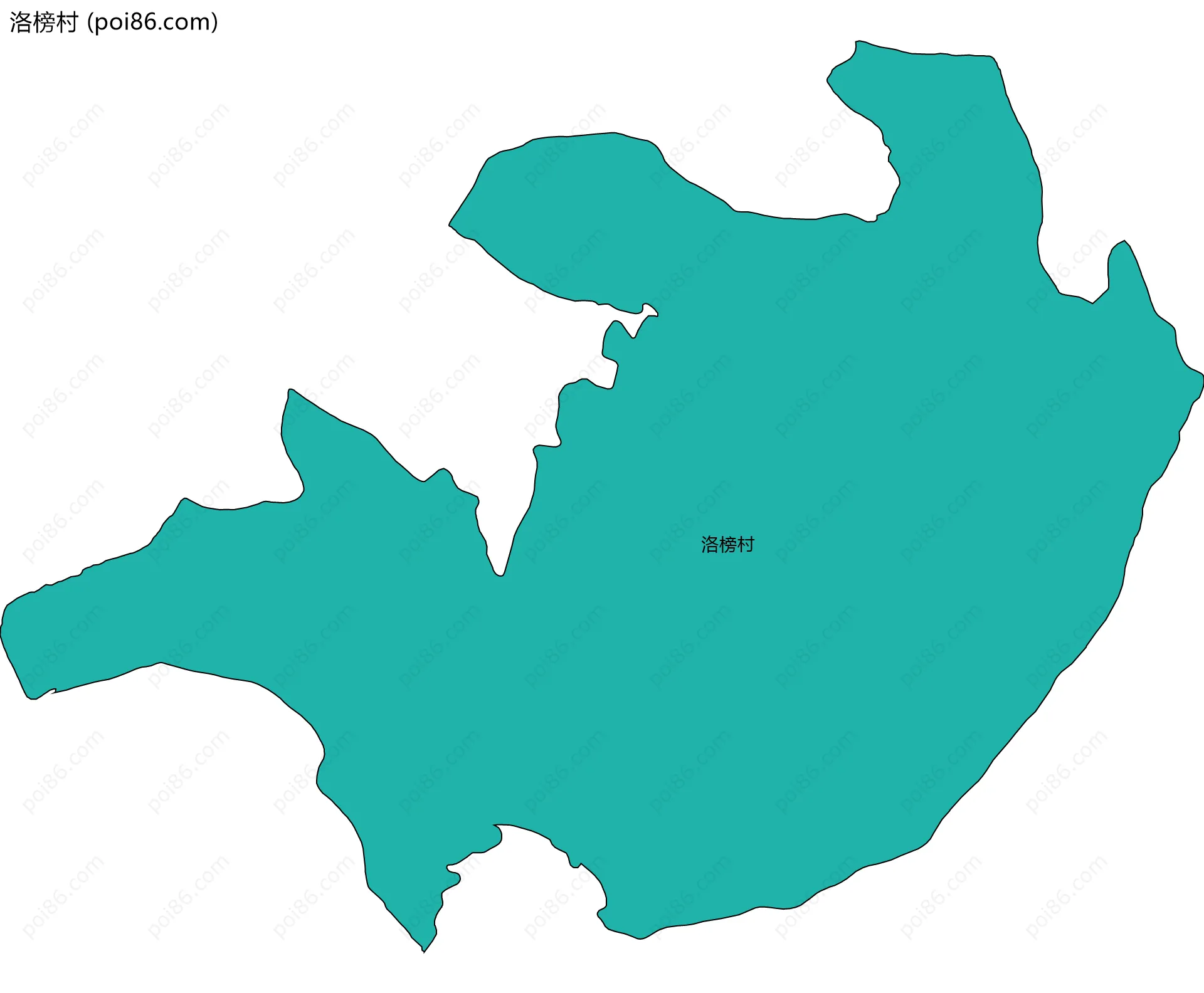 洛榜村边界地图