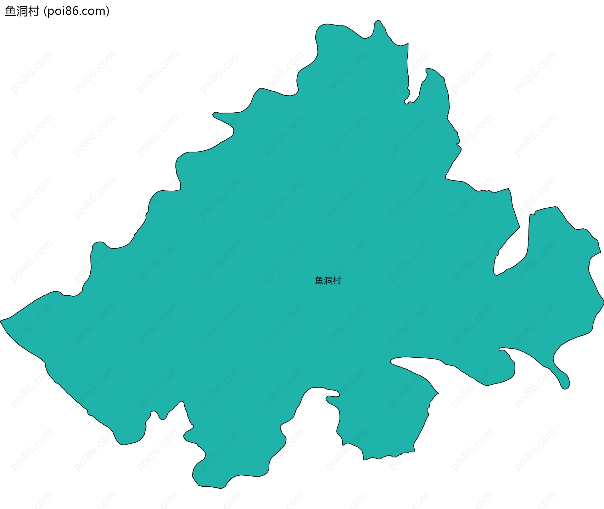 鱼洞村边界地图