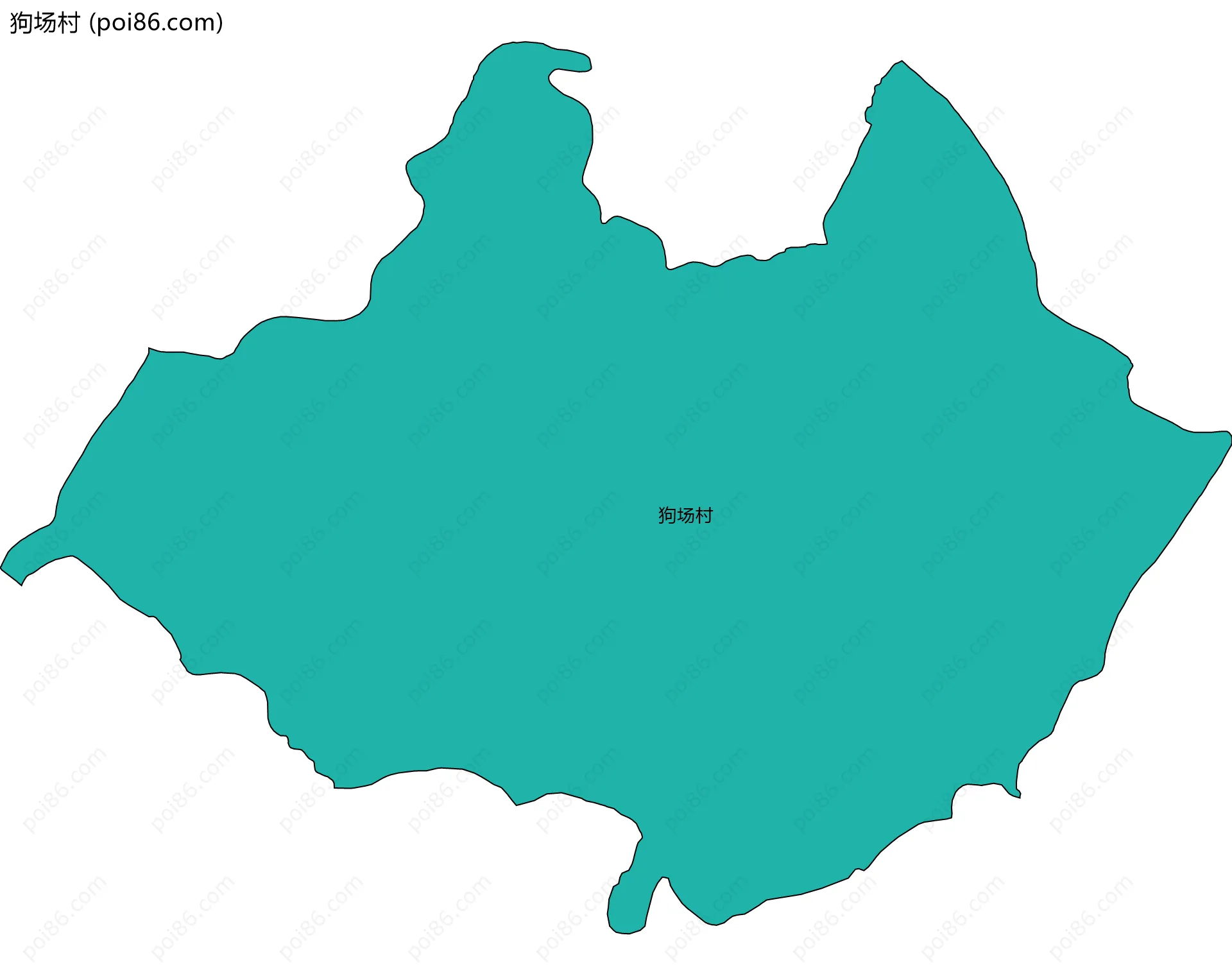 狗场村边界地图