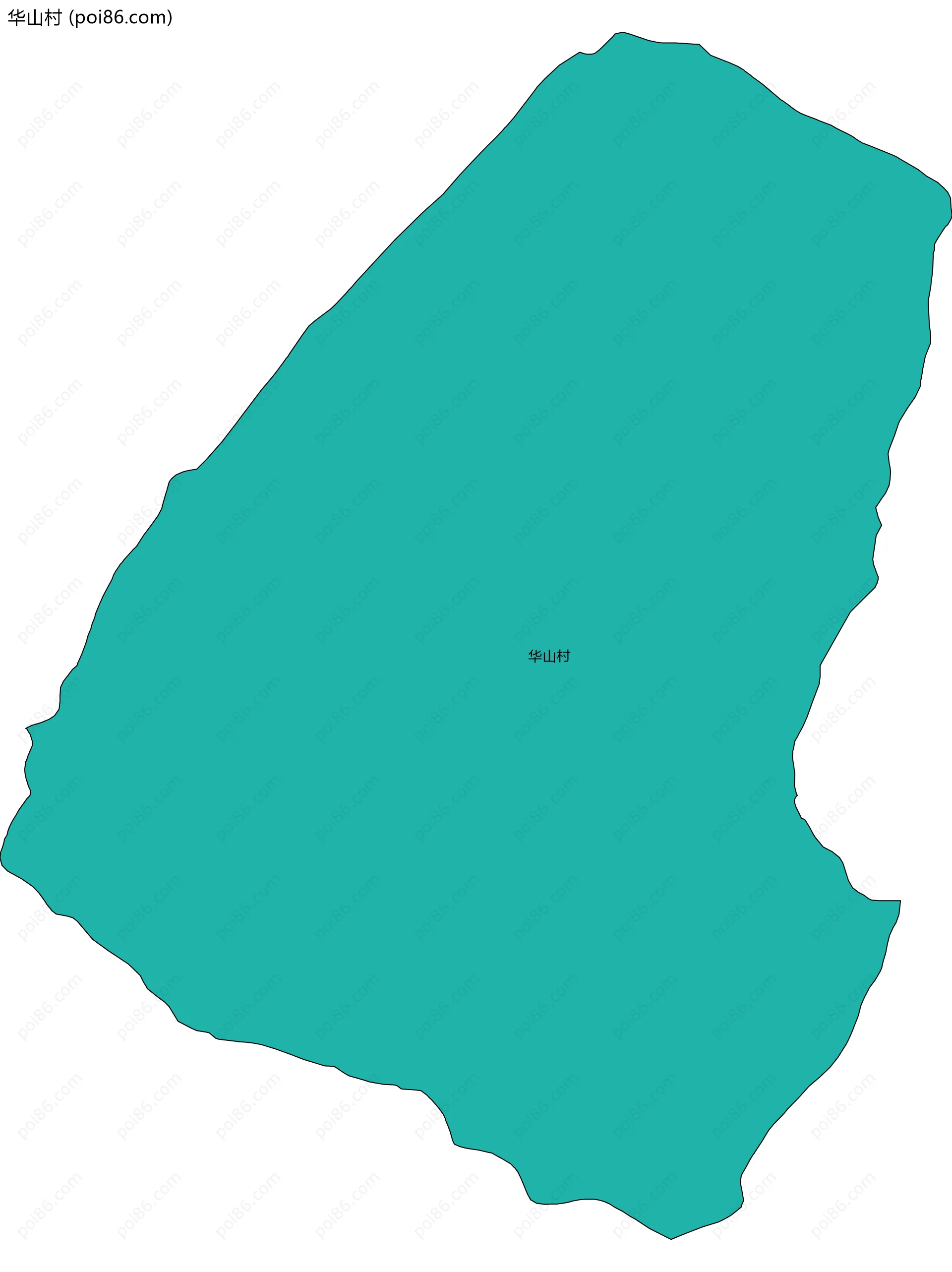 华山村边界地图