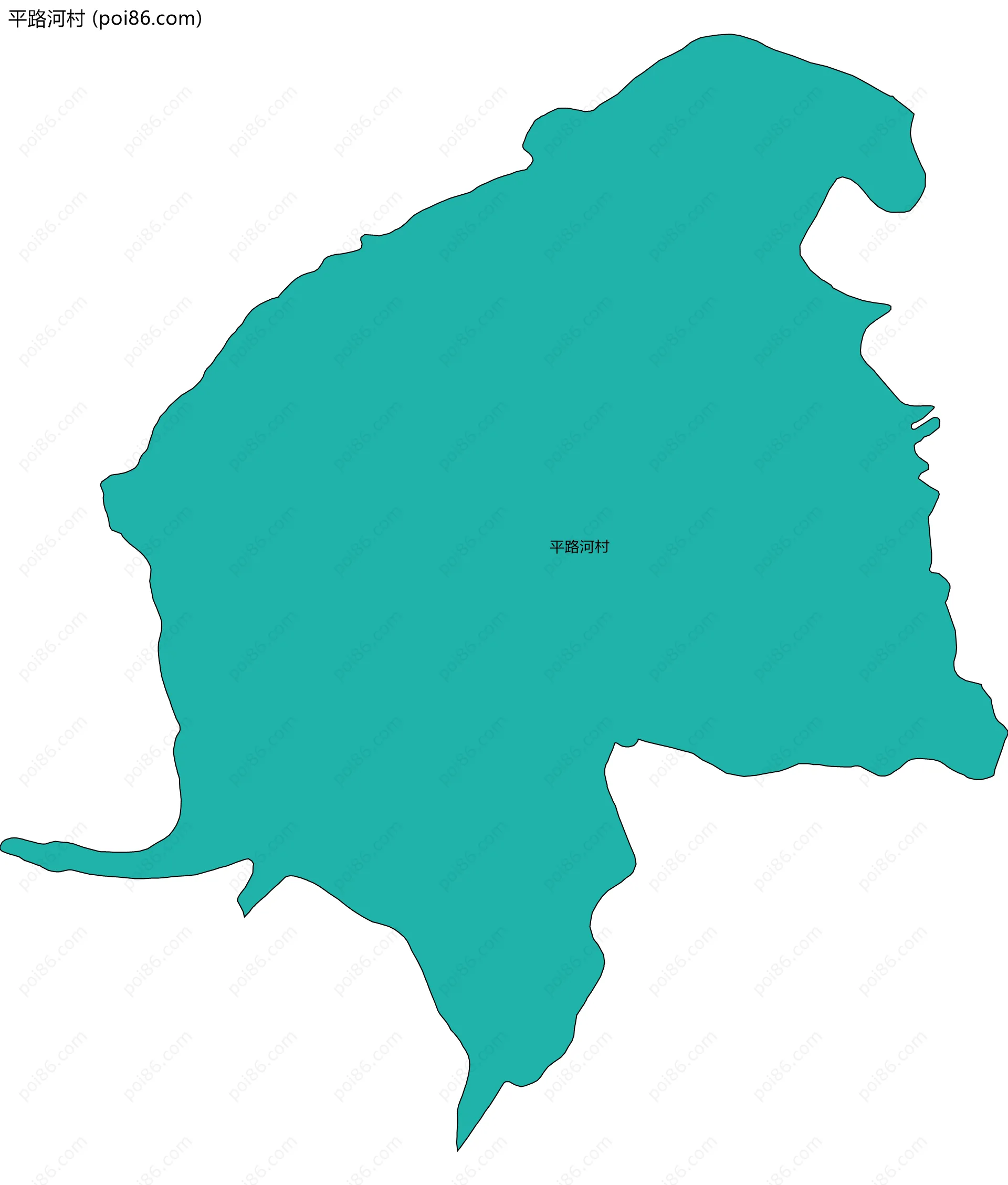 平路河村边界地图