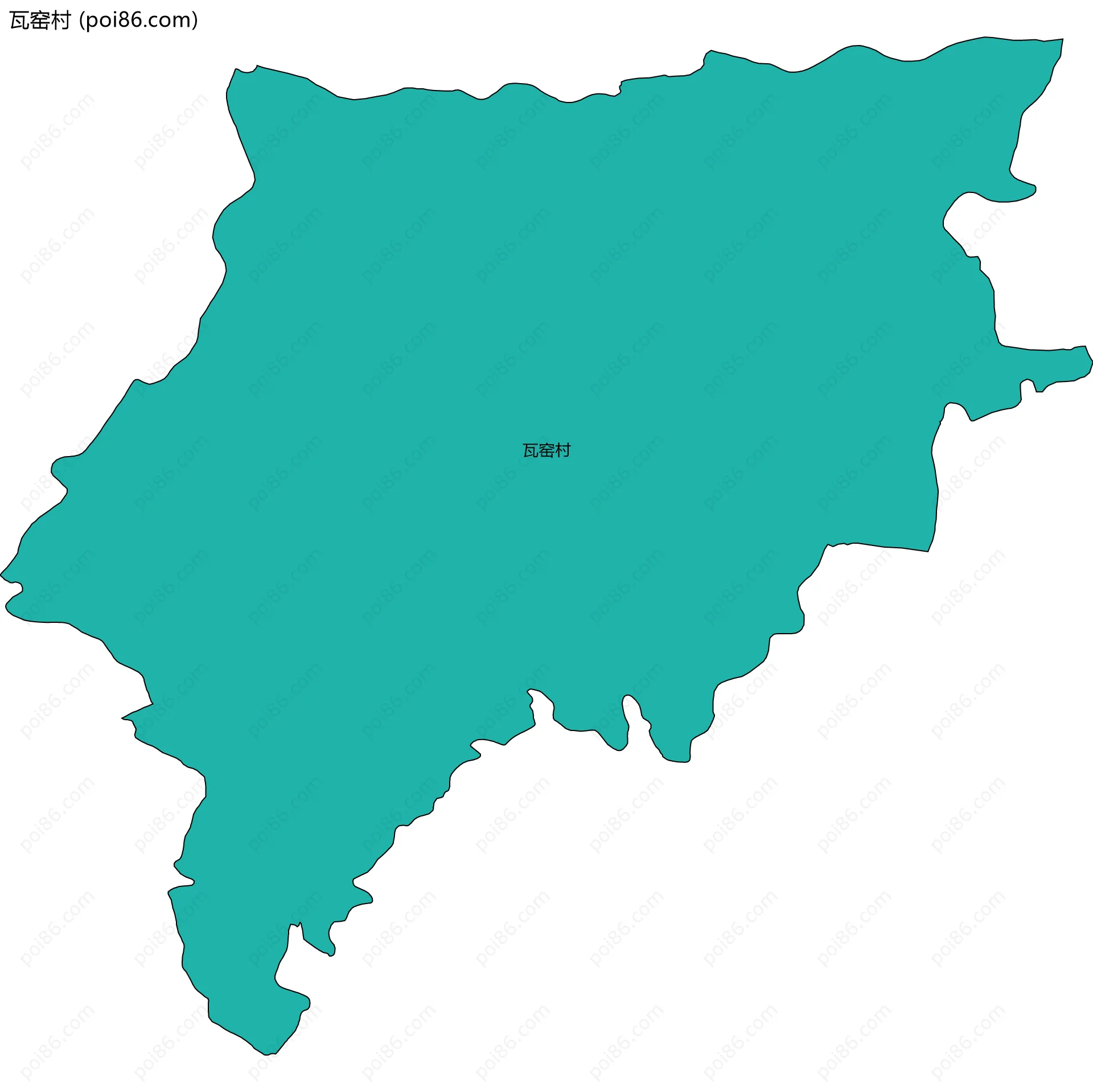 瓦窑村边界地图