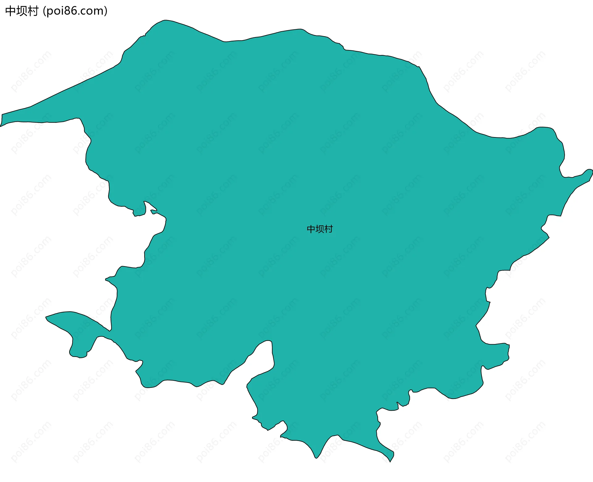 中坝村边界地图