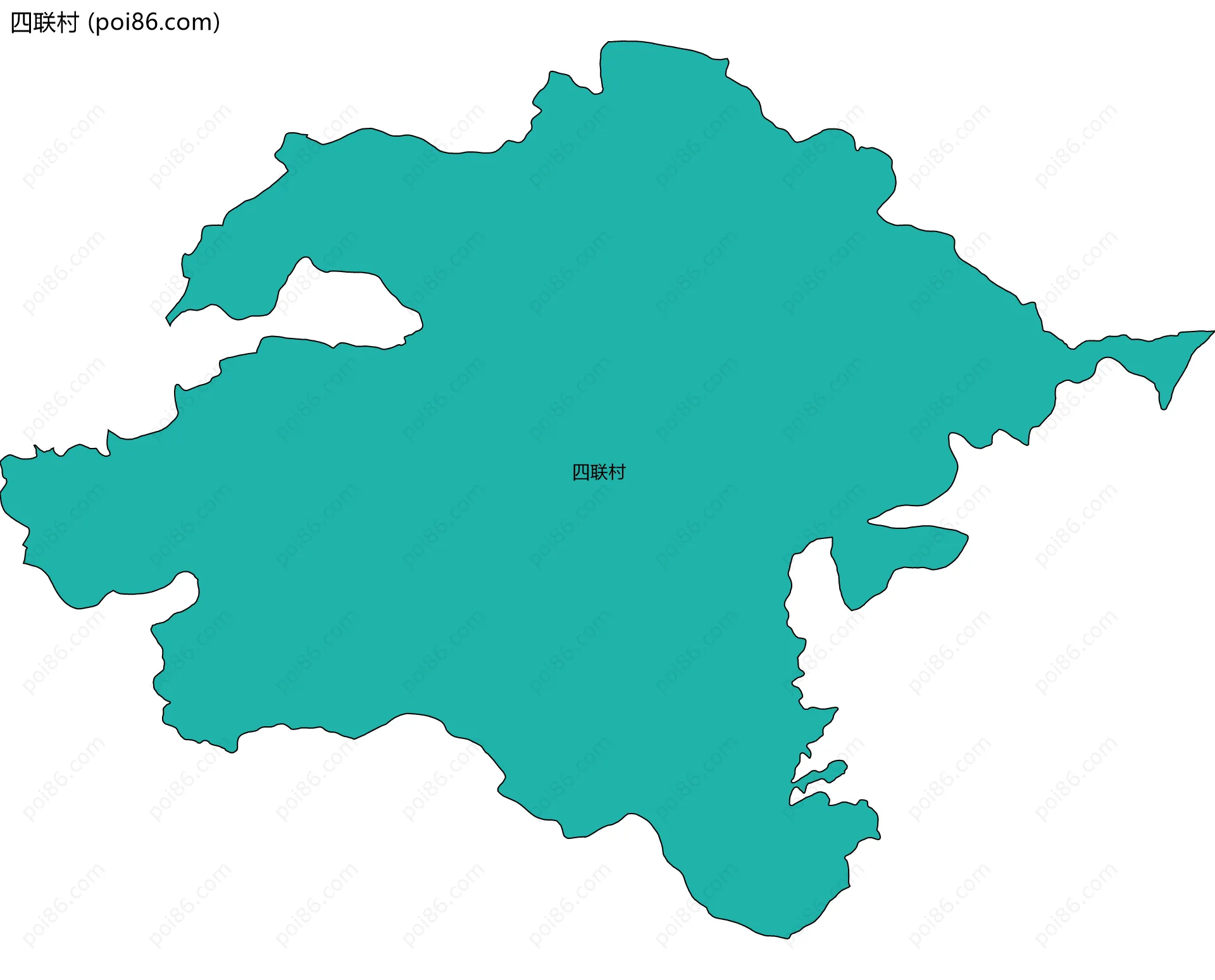 四联村边界地图