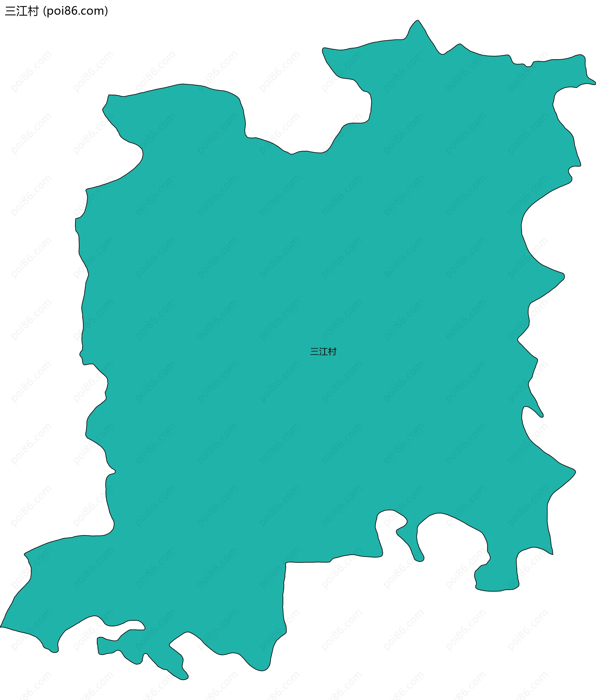 三江村边界地图