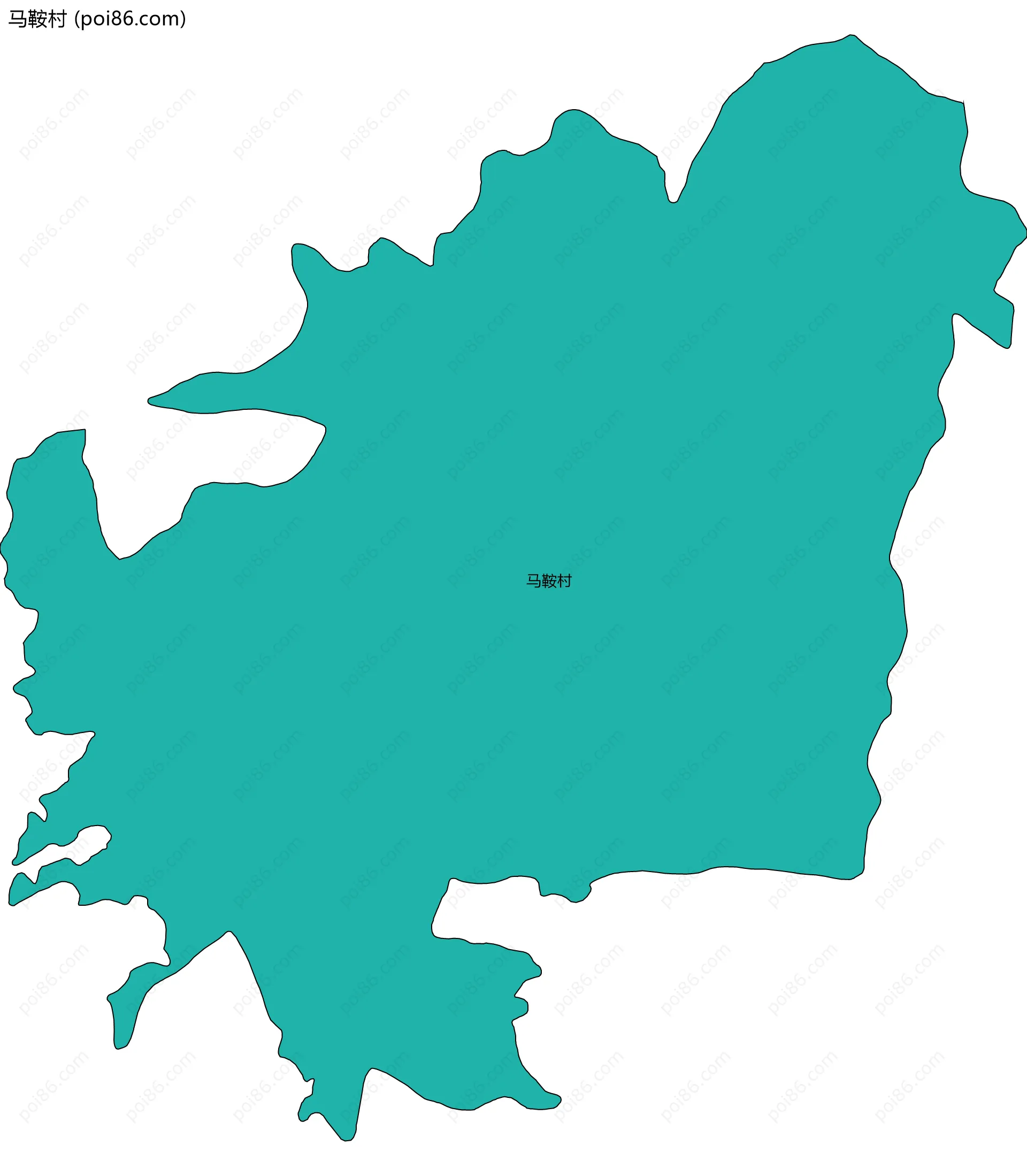 马鞍村边界地图