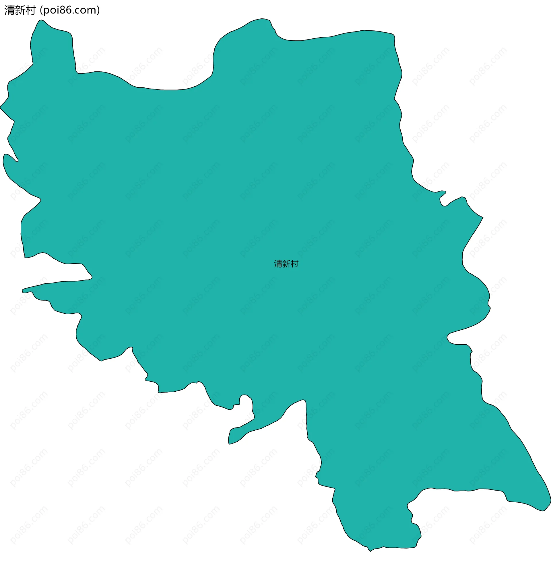 清新村边界地图