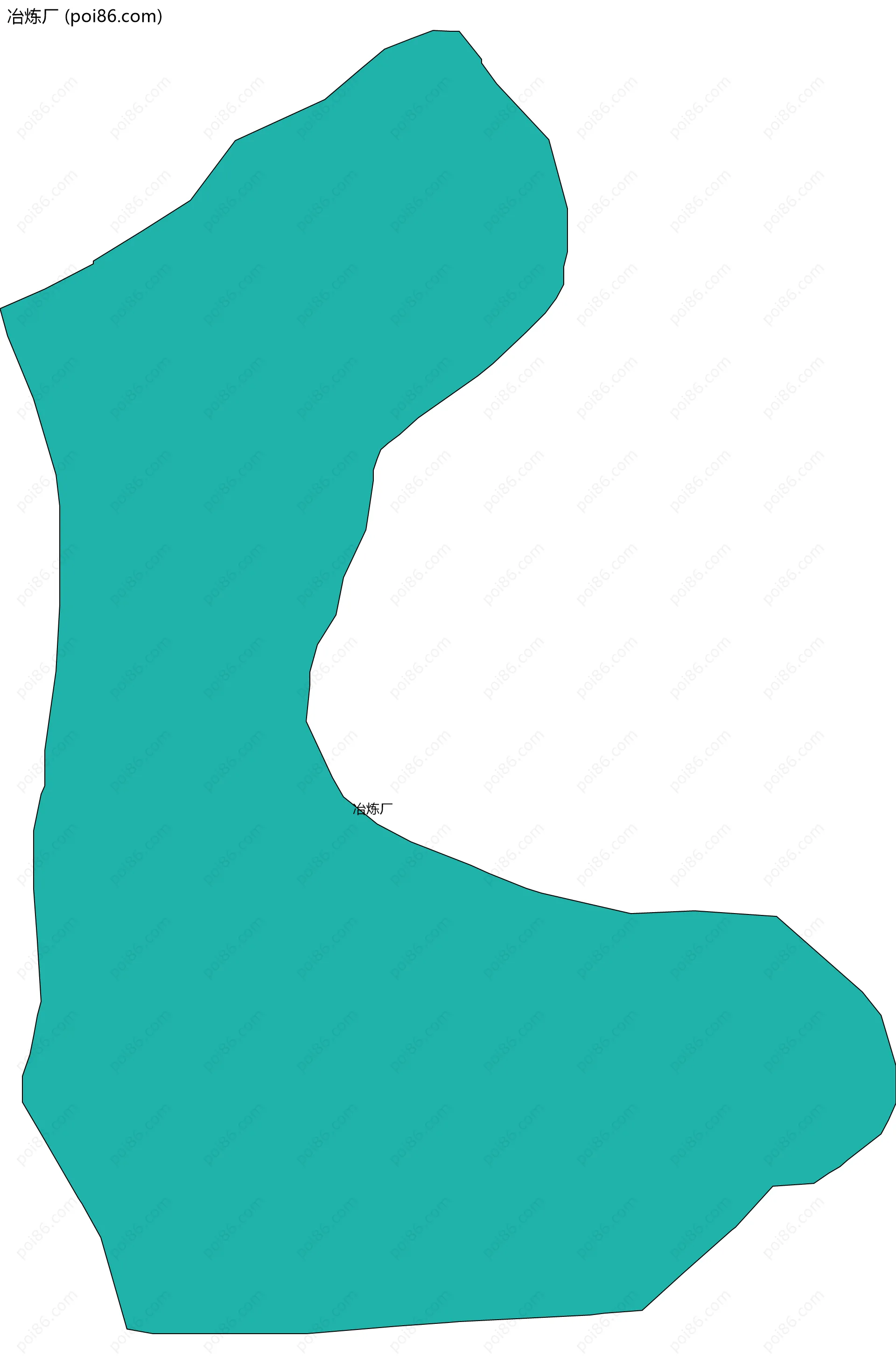 冶炼厂边界地图