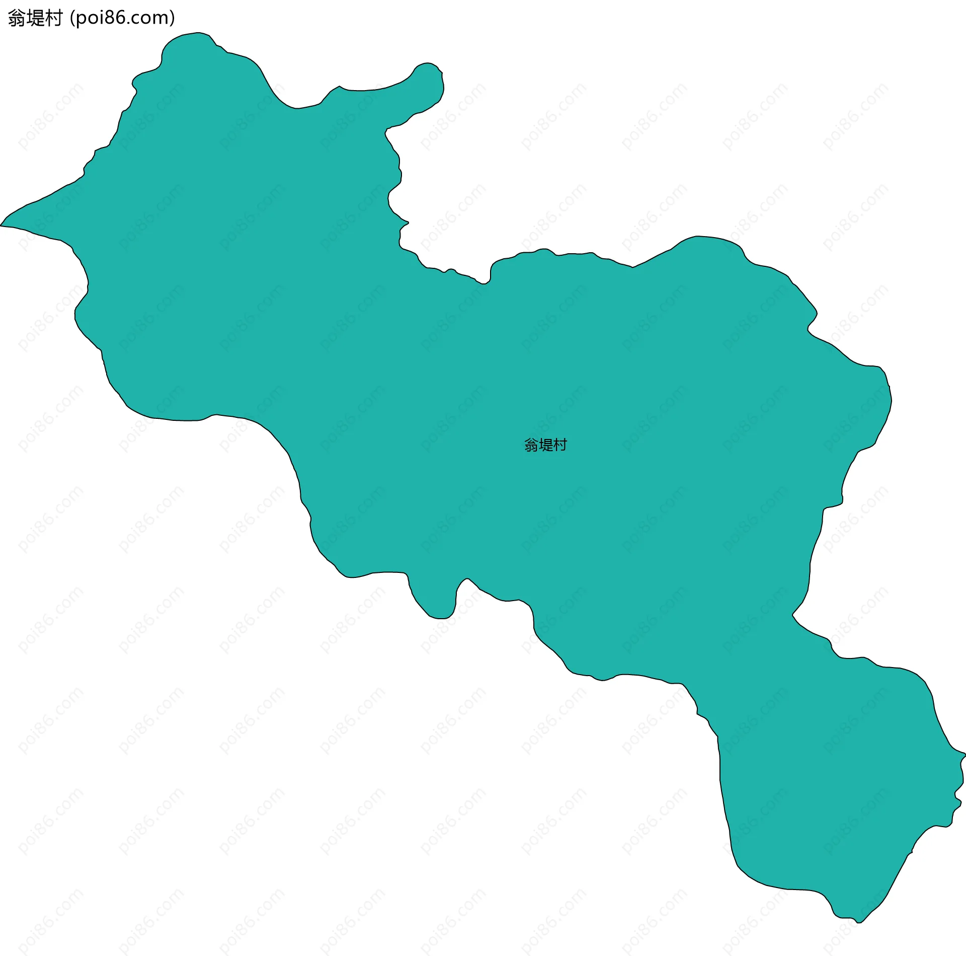 翁堤村边界地图