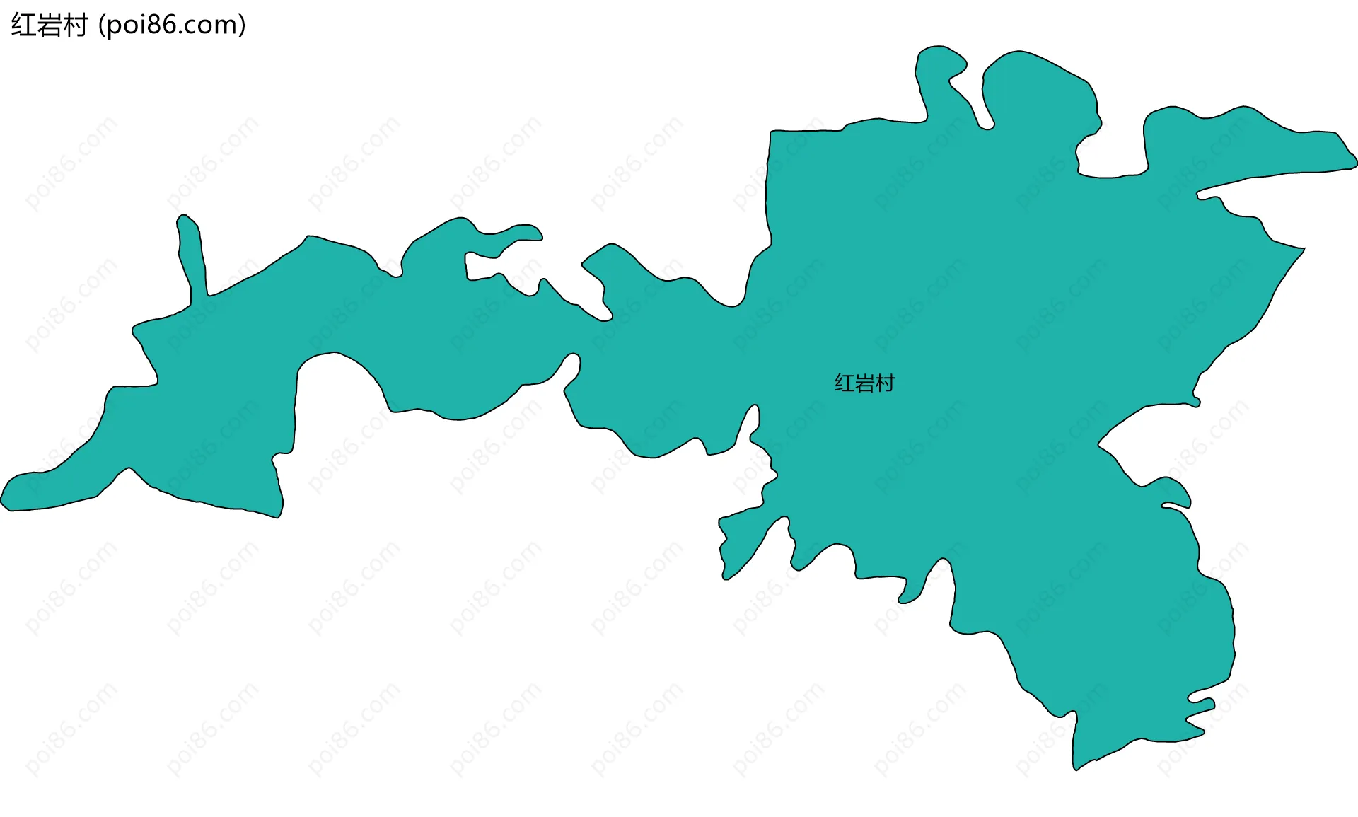 红岩村边界地图