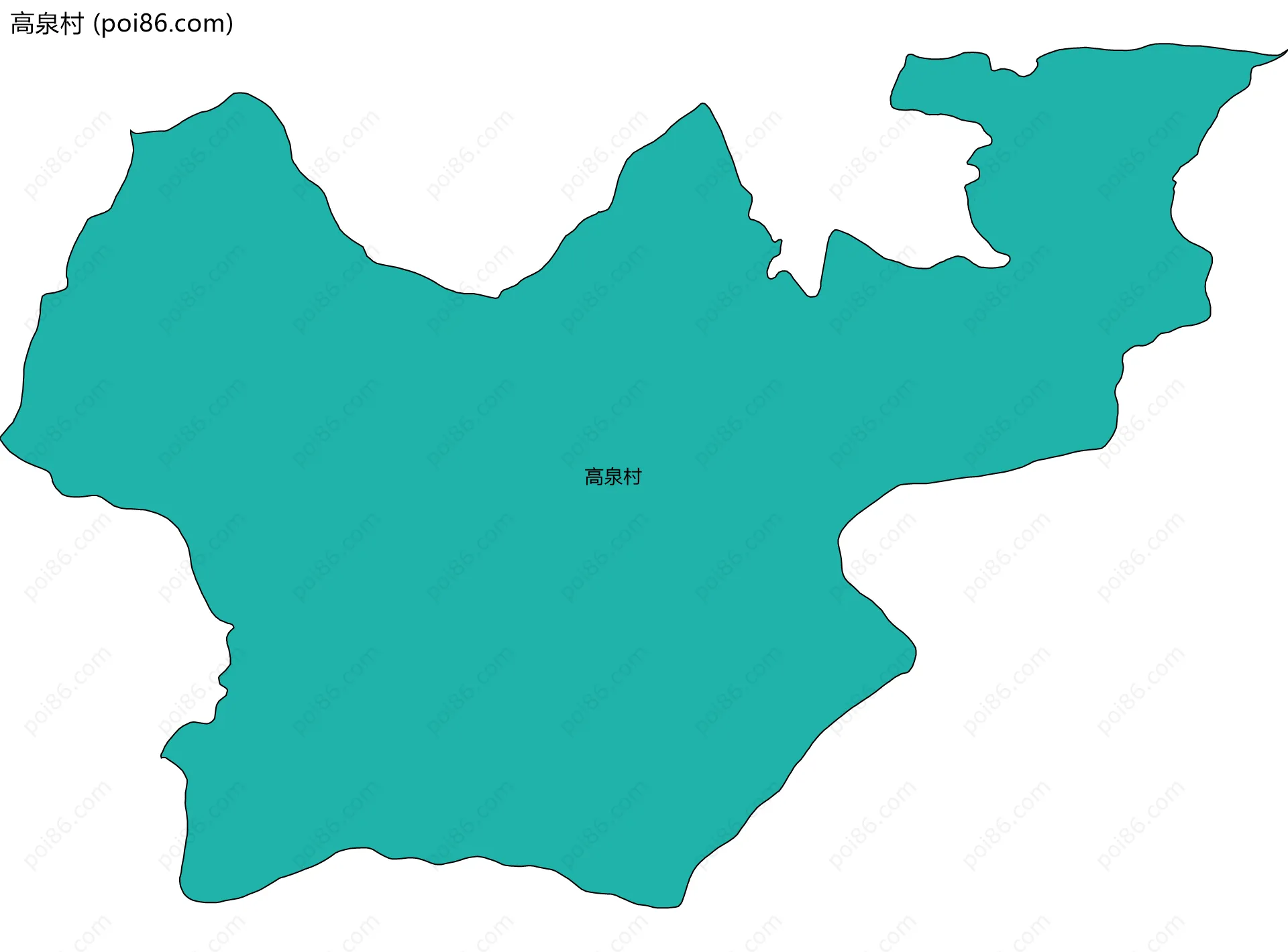 高泉村边界地图