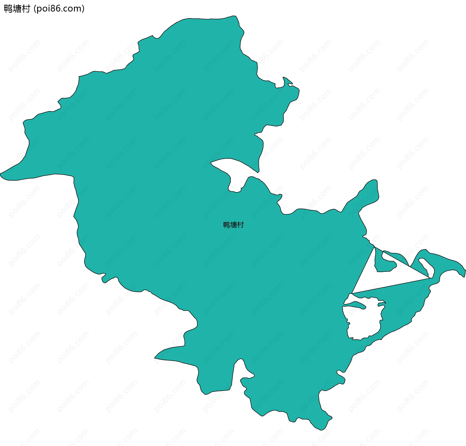 鸭塘村边界地图