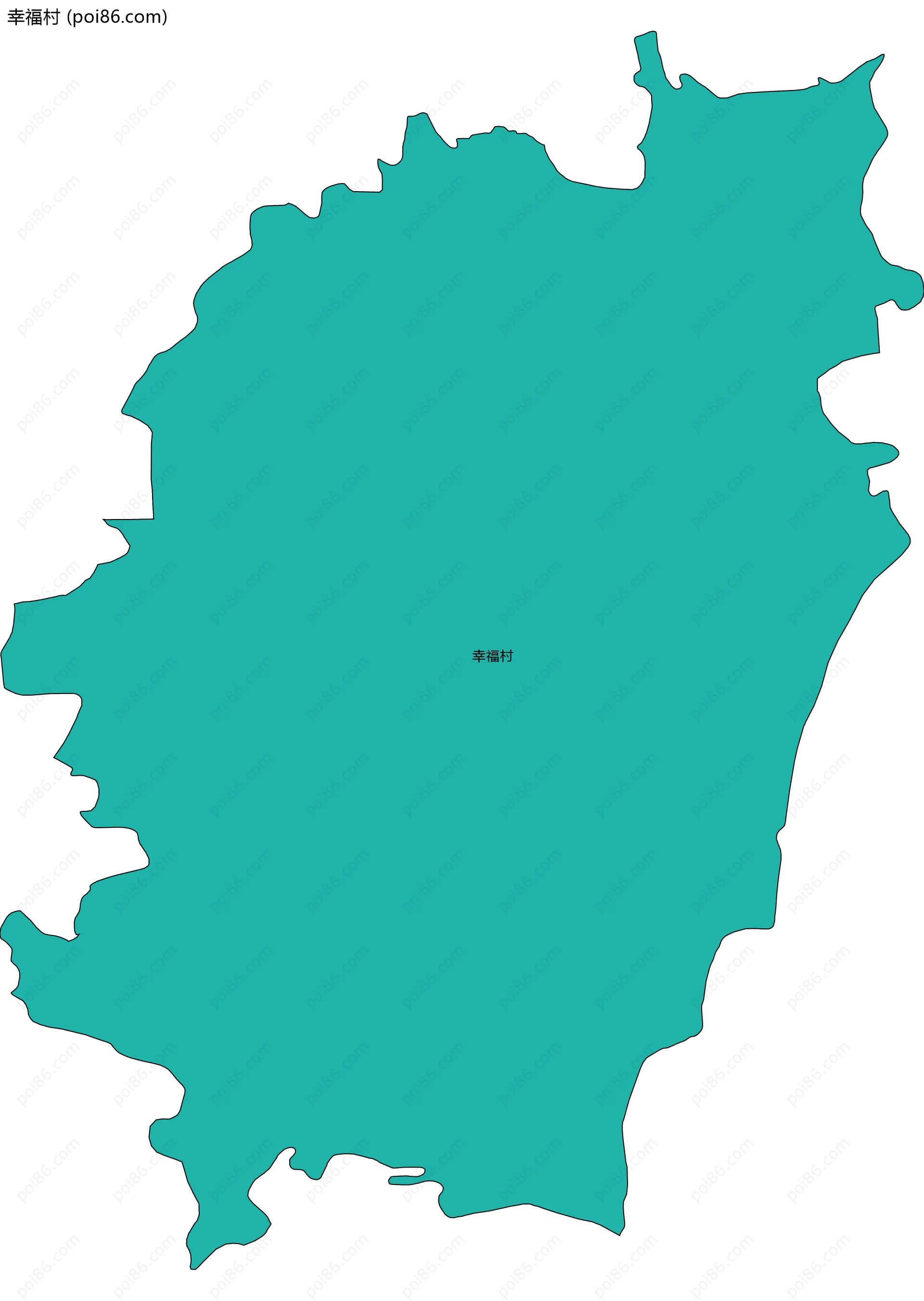 幸福村边界地图