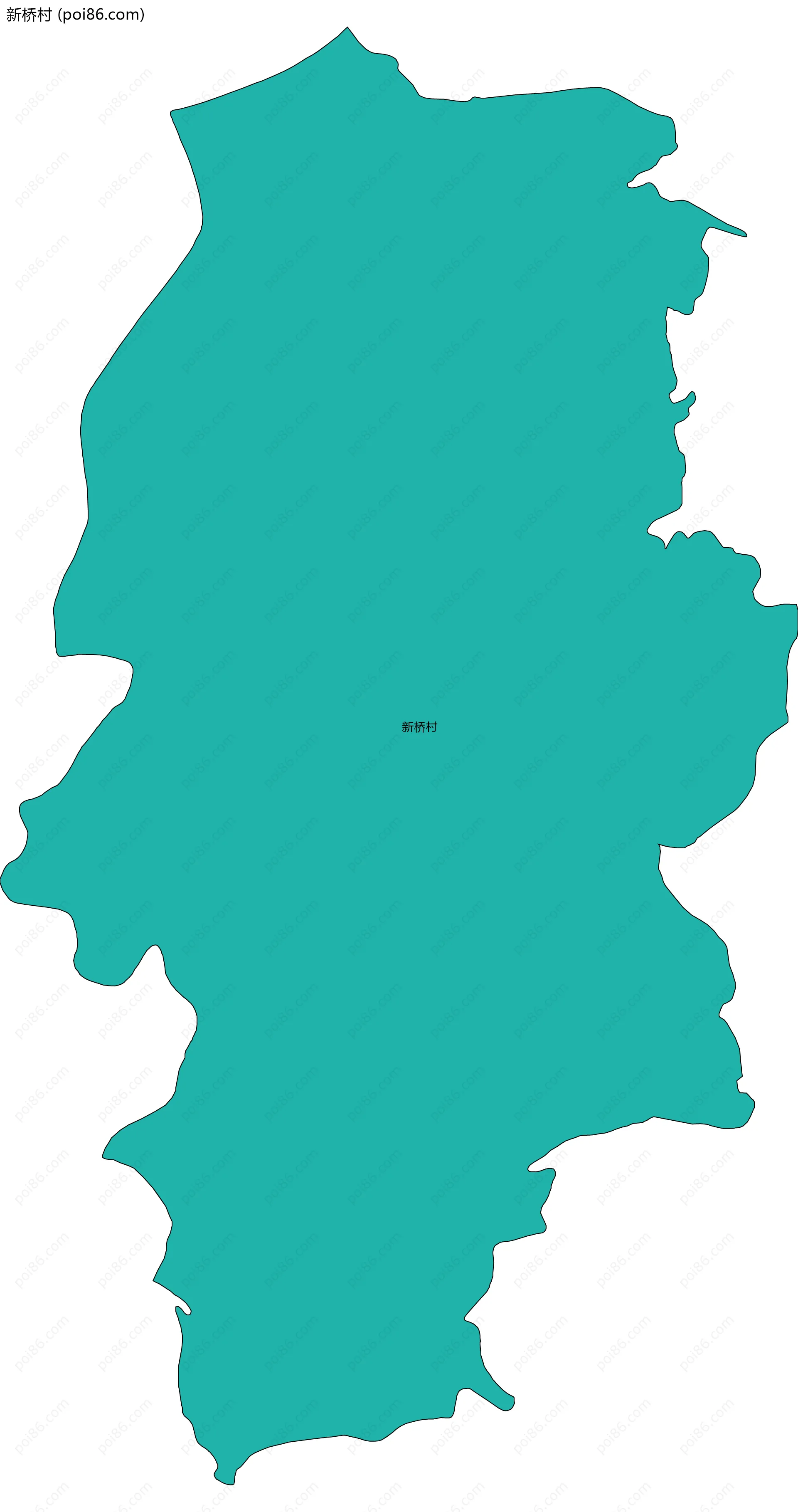 新桥村边界地图