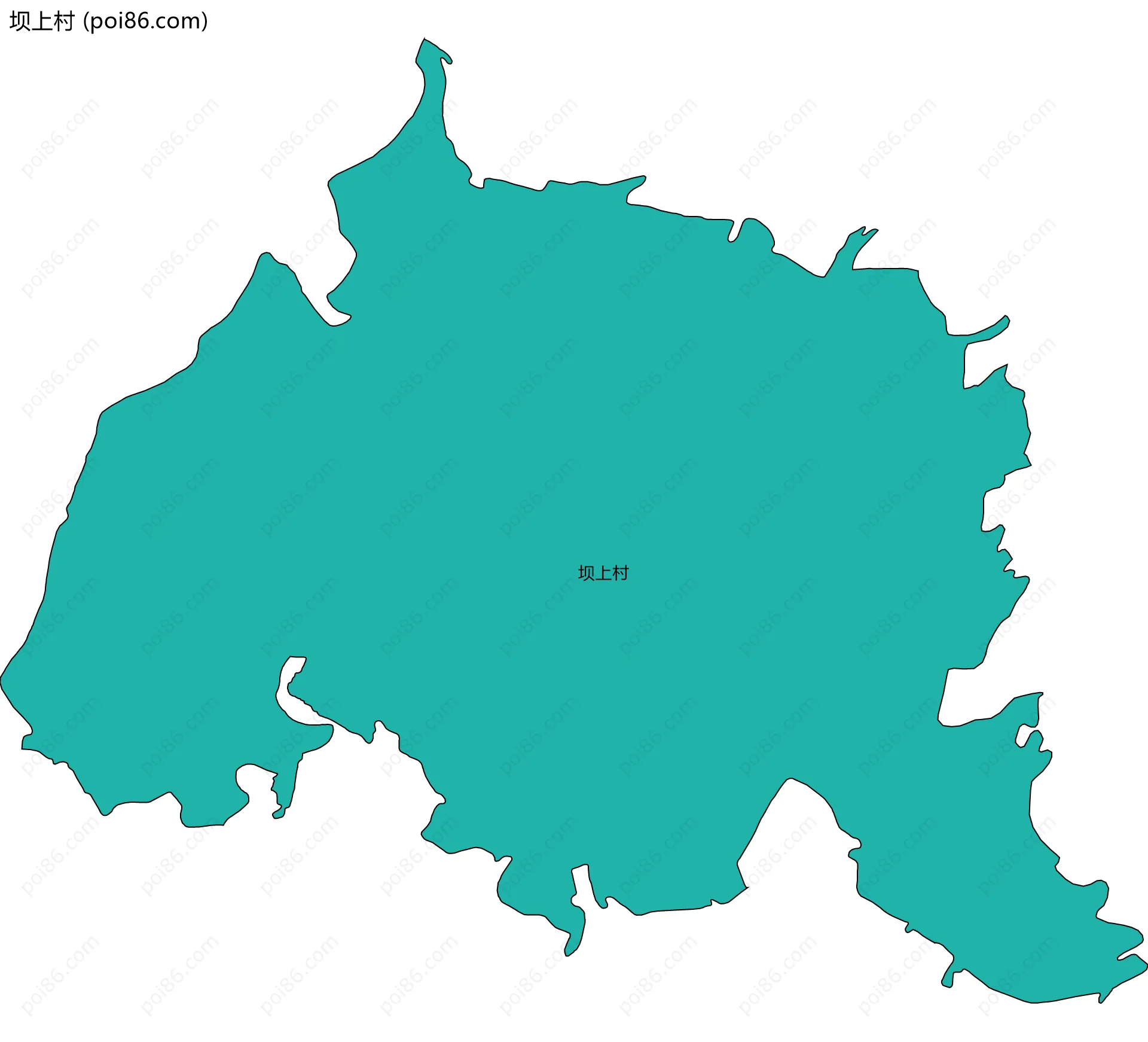 坝上村边界地图