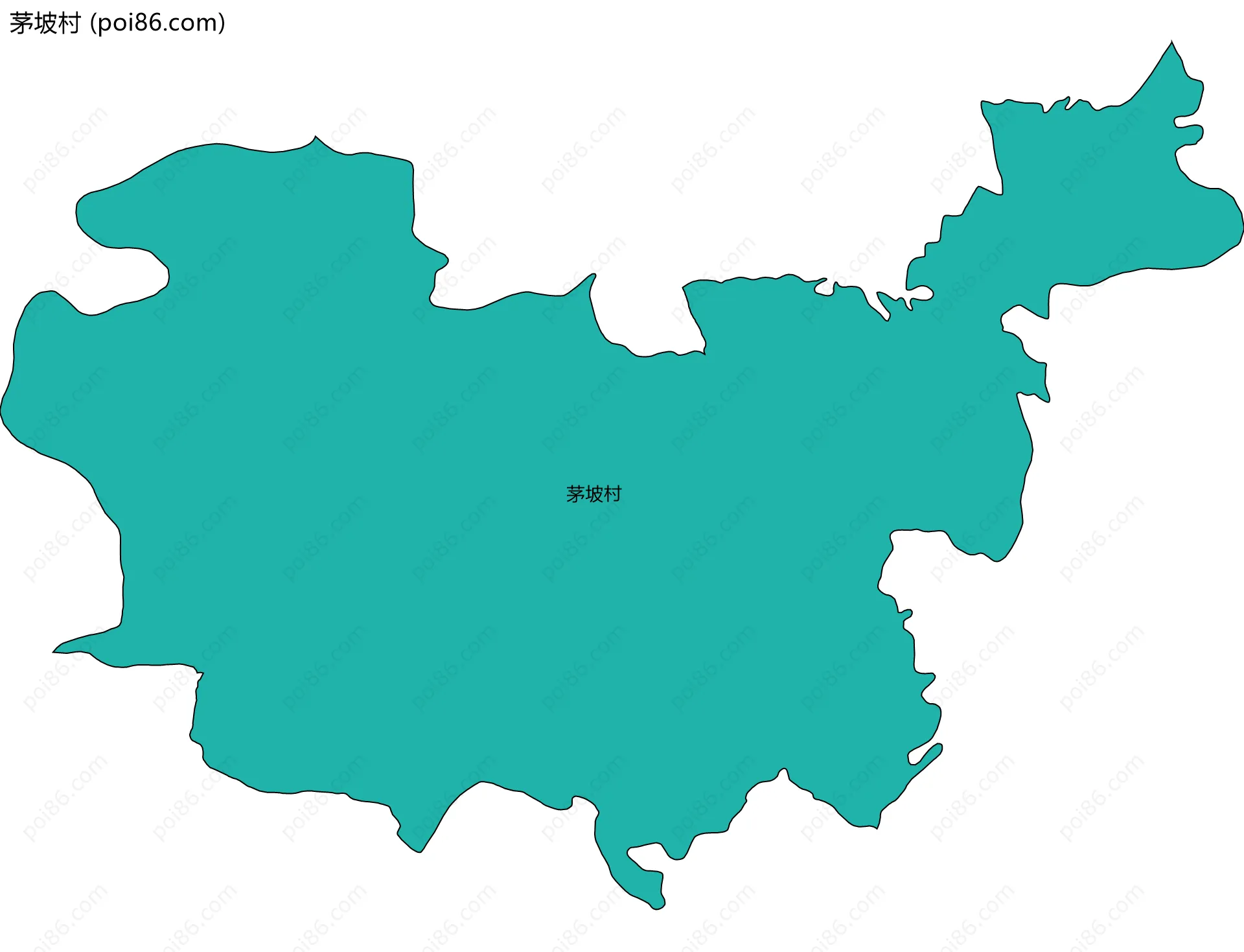 茅坡村边界地图