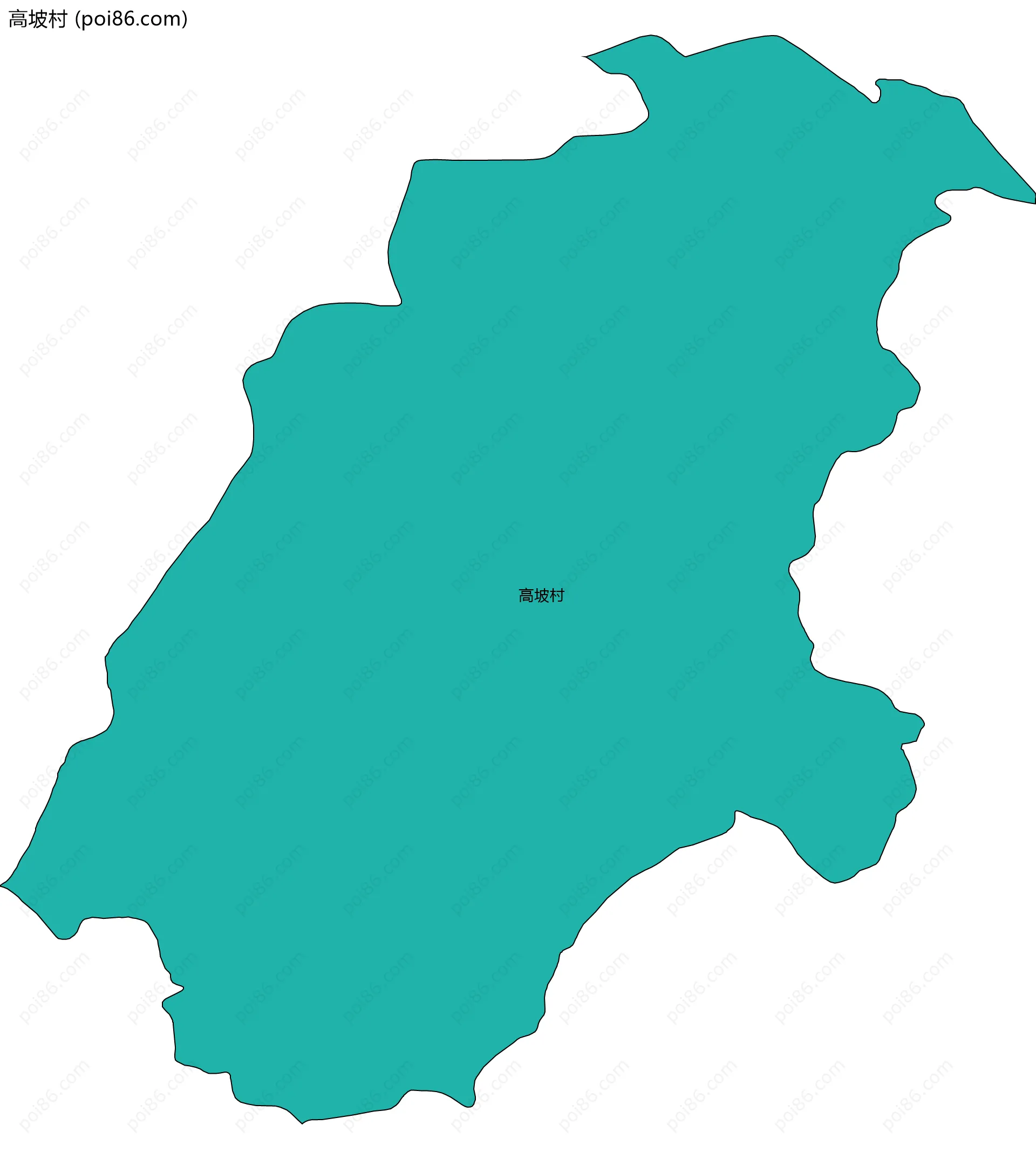 高坡村边界地图