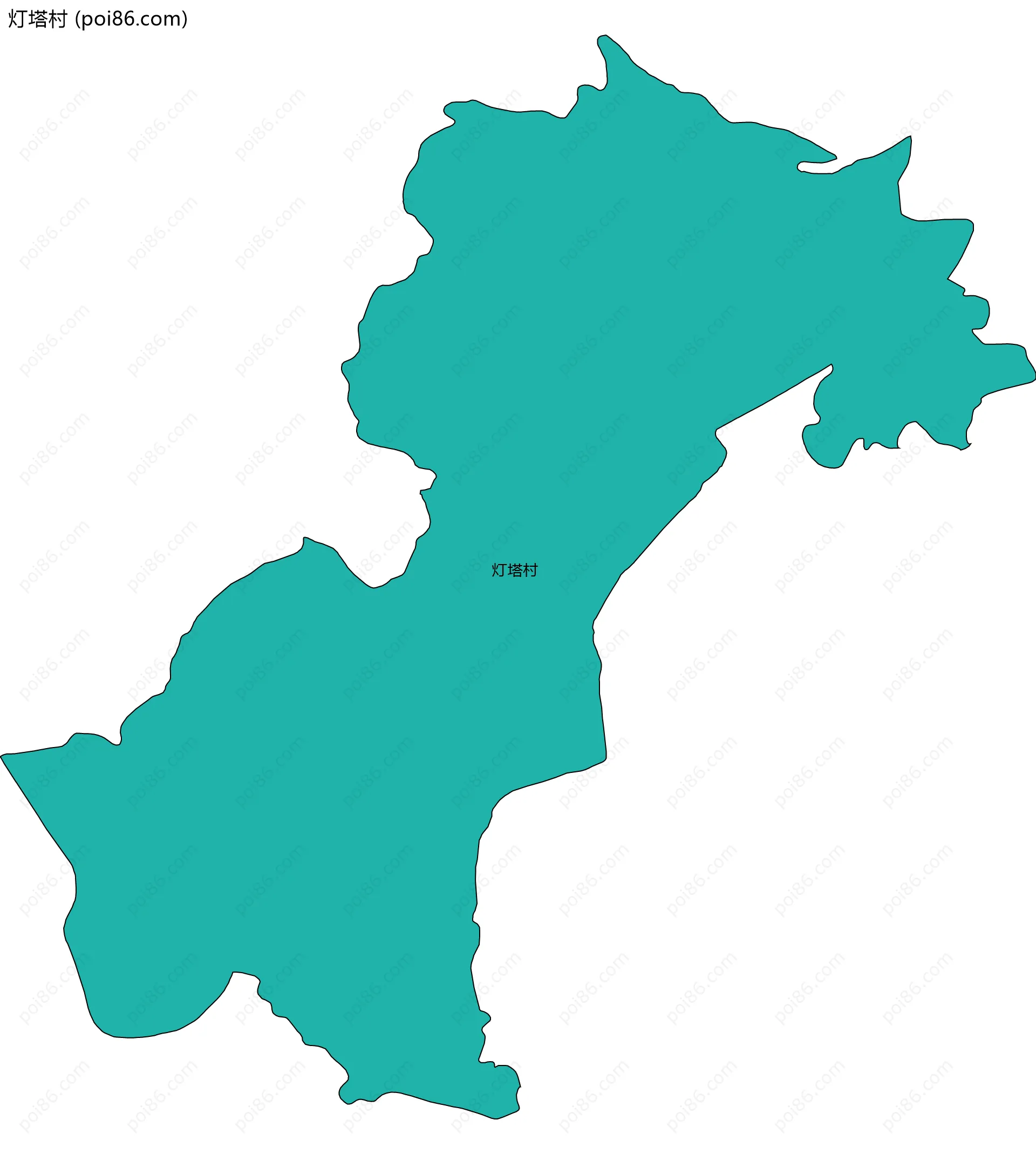 灯塔村边界地图