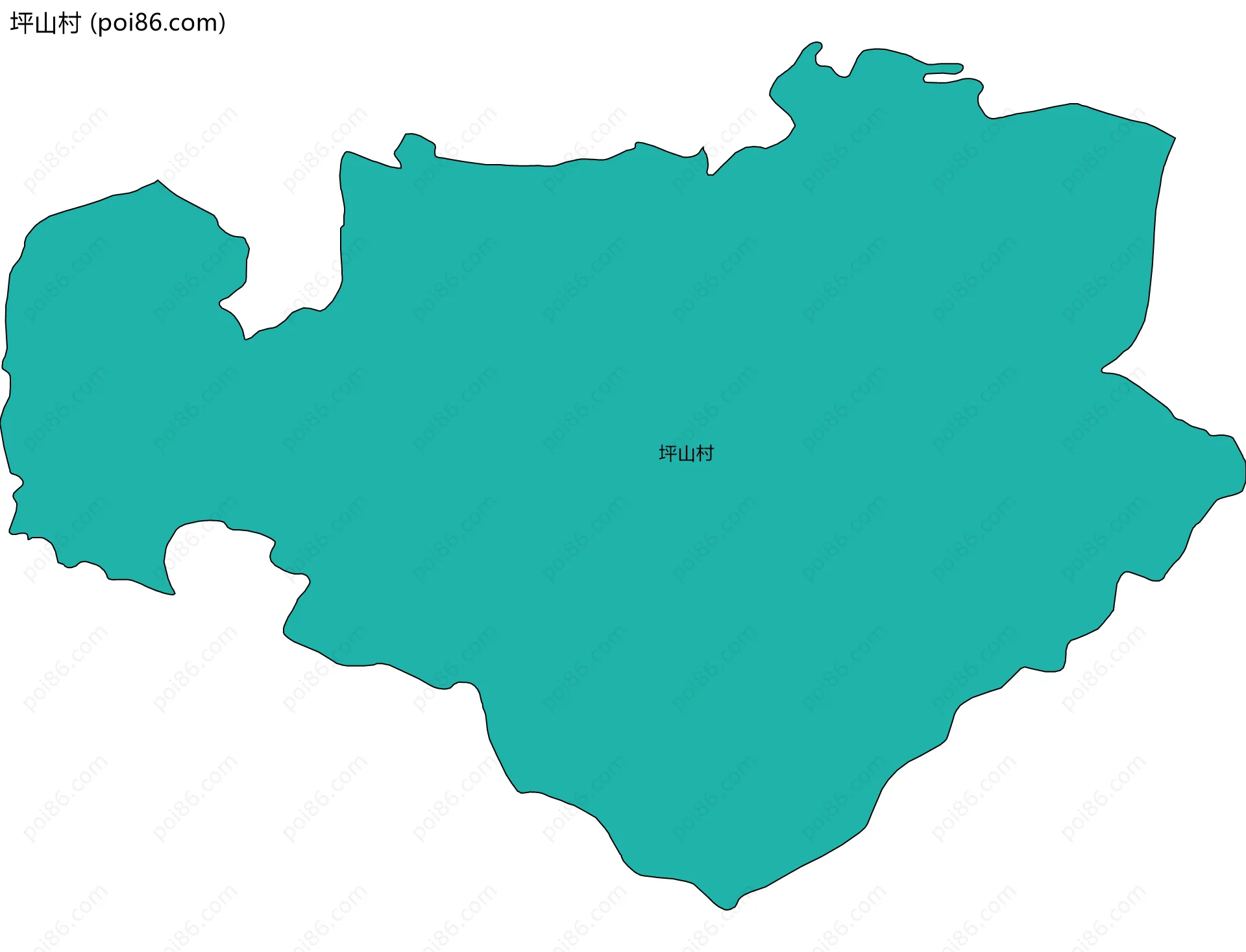 坪山村边界地图