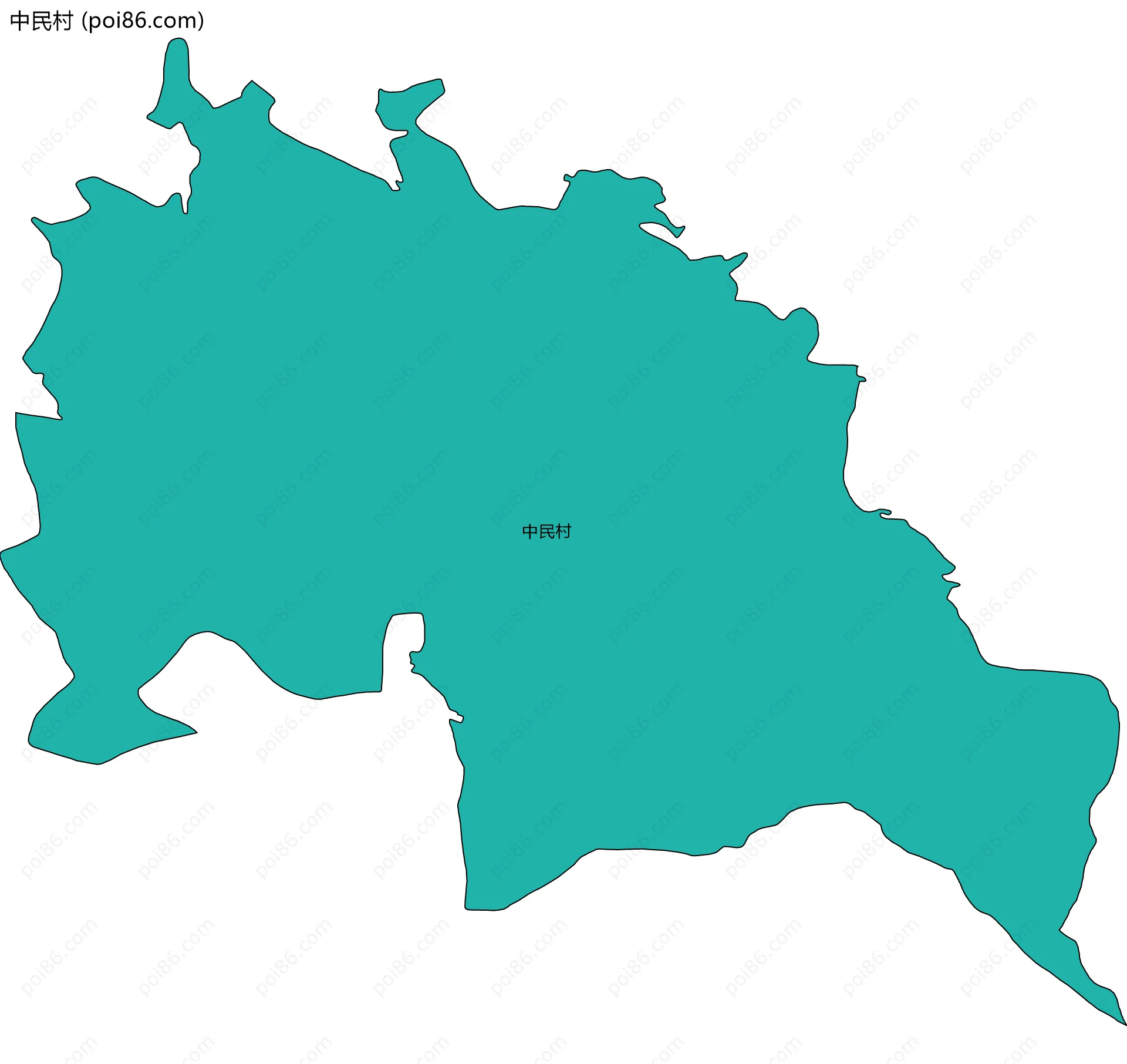 中民村边界地图